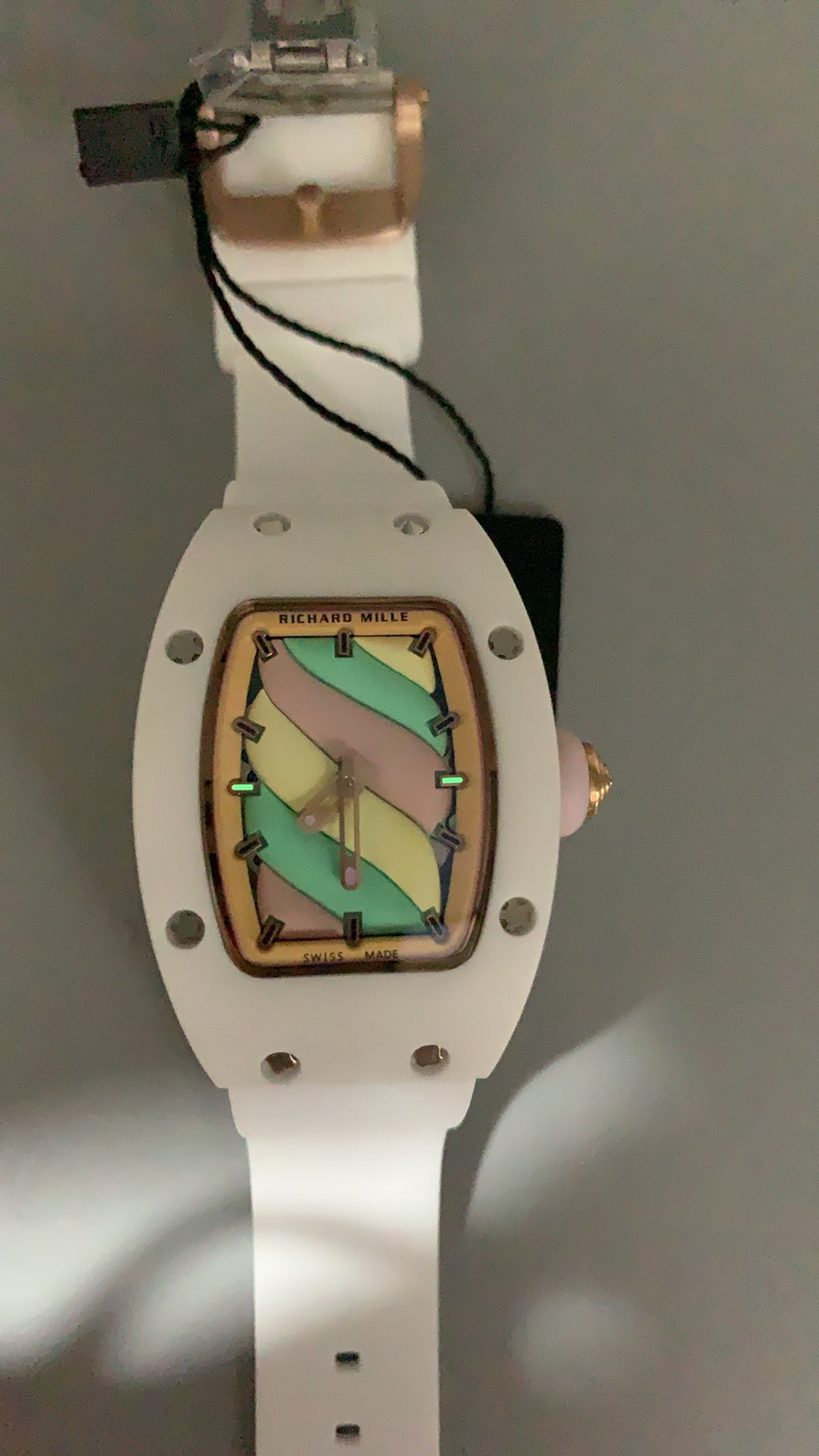 Richard Mille RM07-01 Marshmallow | 31MM | ตัวเรือนเซรามิกสีขาว | หน้าปัดศิลปะเคลือบสีพาสเทล (Marshmallow) | กลไกอัตโนมัติ CRMA2