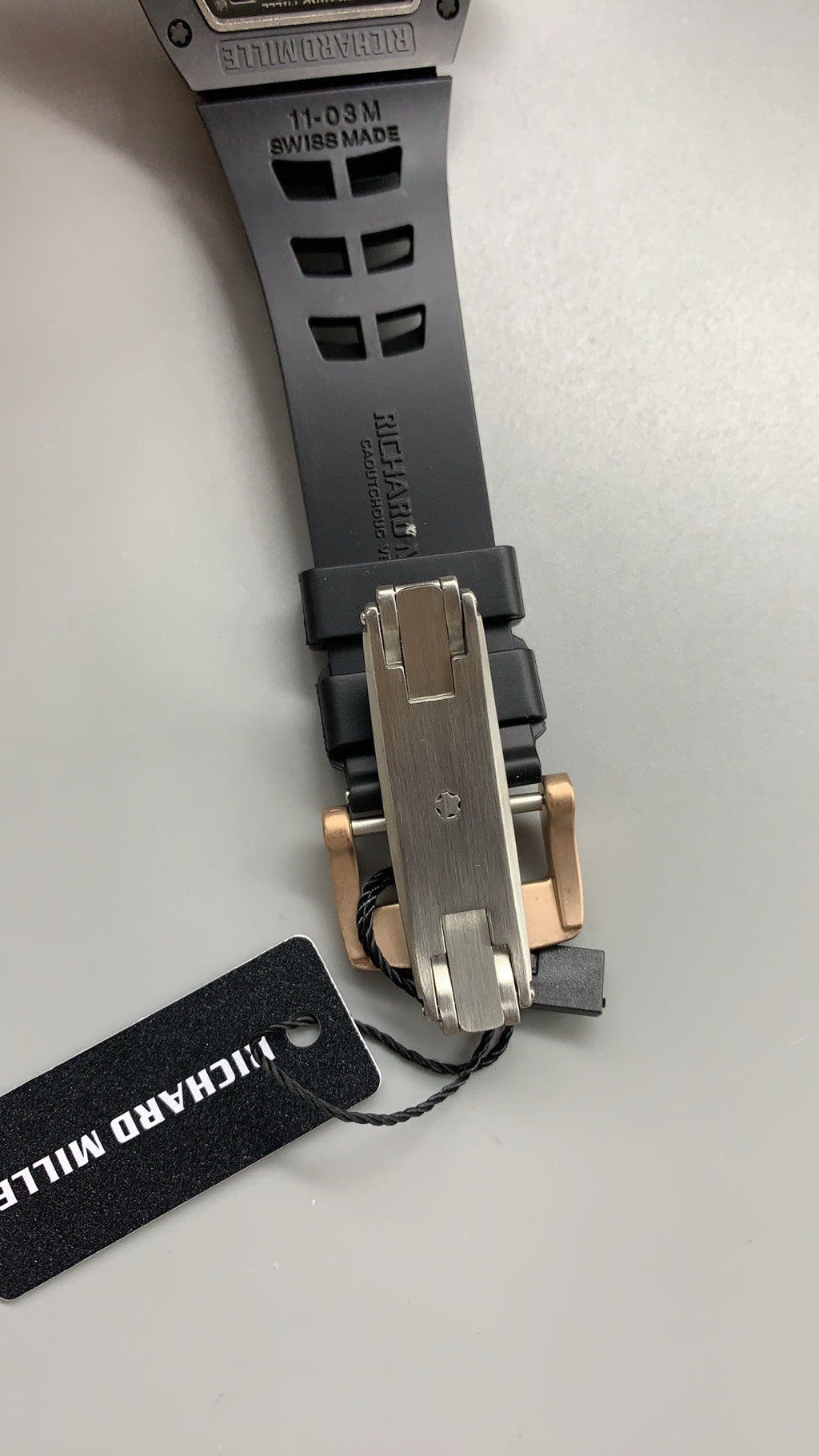 Richard Mille RM035 Black Phantom | 42MM | ตัวเรือนคาร์บอนไฟเบอร์ NTPT + โครงไทเทเนียม | โทนสีดำด้านทั้งเรือน | หน้าปัดสเกเลตัน | กลไกไขลานมือ RMUL1