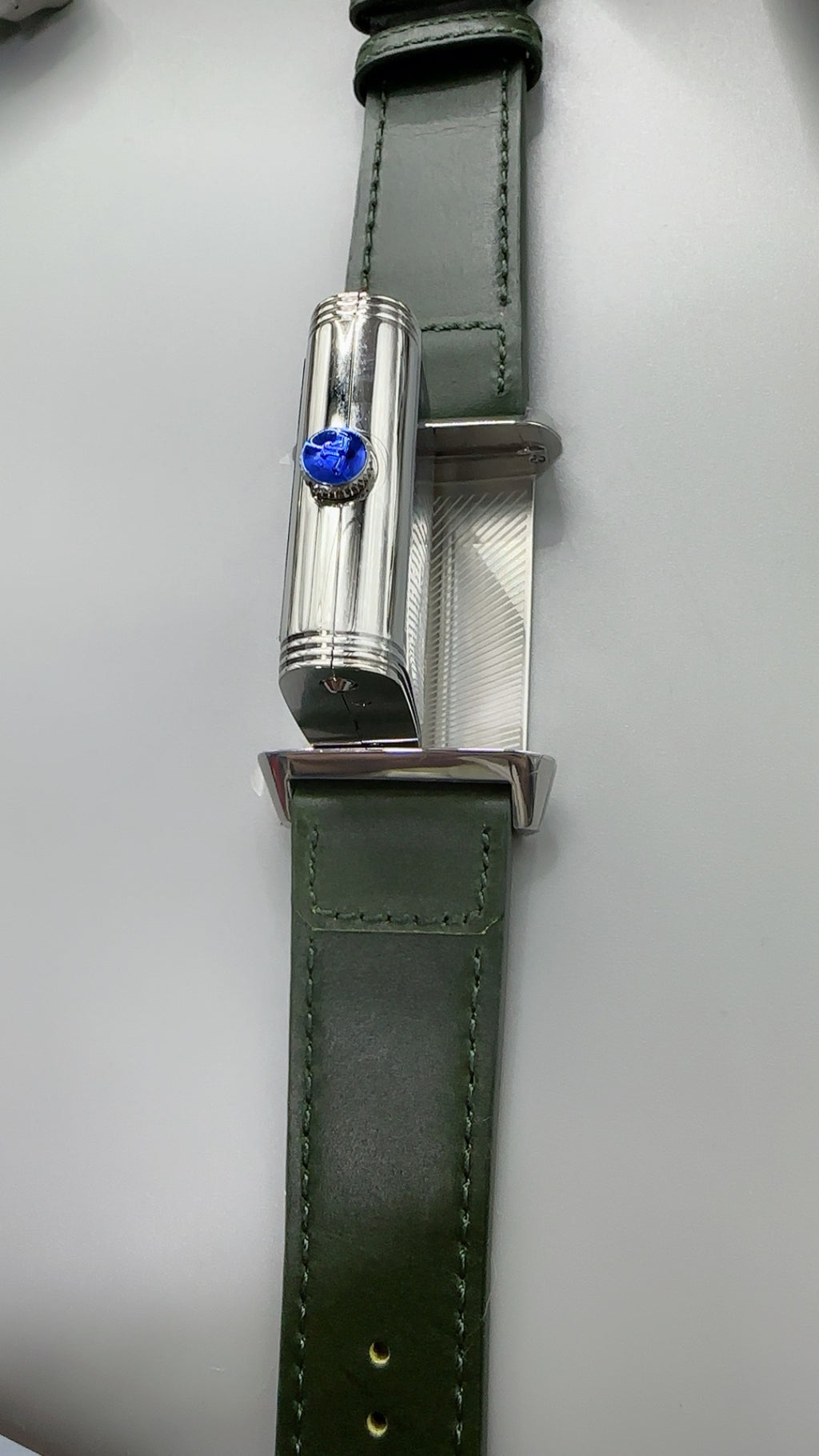 Jaeger-LeCoultre Reverso Tribute Small Seconds | 45.6×27.4MM | Stainless steel case | Green dial | Green alligator strap | Manual winding movement Cal.822/2