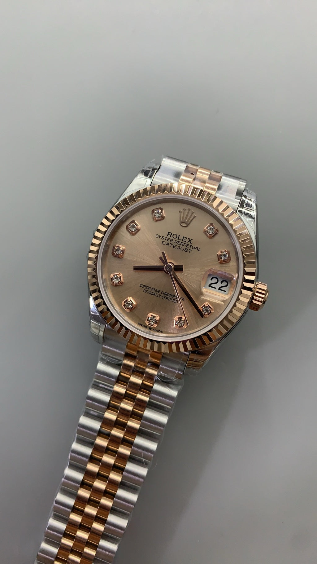 Rolex Datejust 31MM | ตัวเรือนสแตนเลสสลับเคลือบสีพิงก์โกลด์ PVD | กลไกอัตโนมัติ Cal.2236