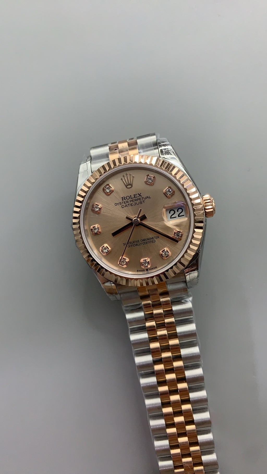 Rolex Datejust 31MM | ตัวเรือนสแตนเลสสลับเคลือบสีพิงก์โกลด์ PVD | กลไกอัตโนมัติ Cal.2236