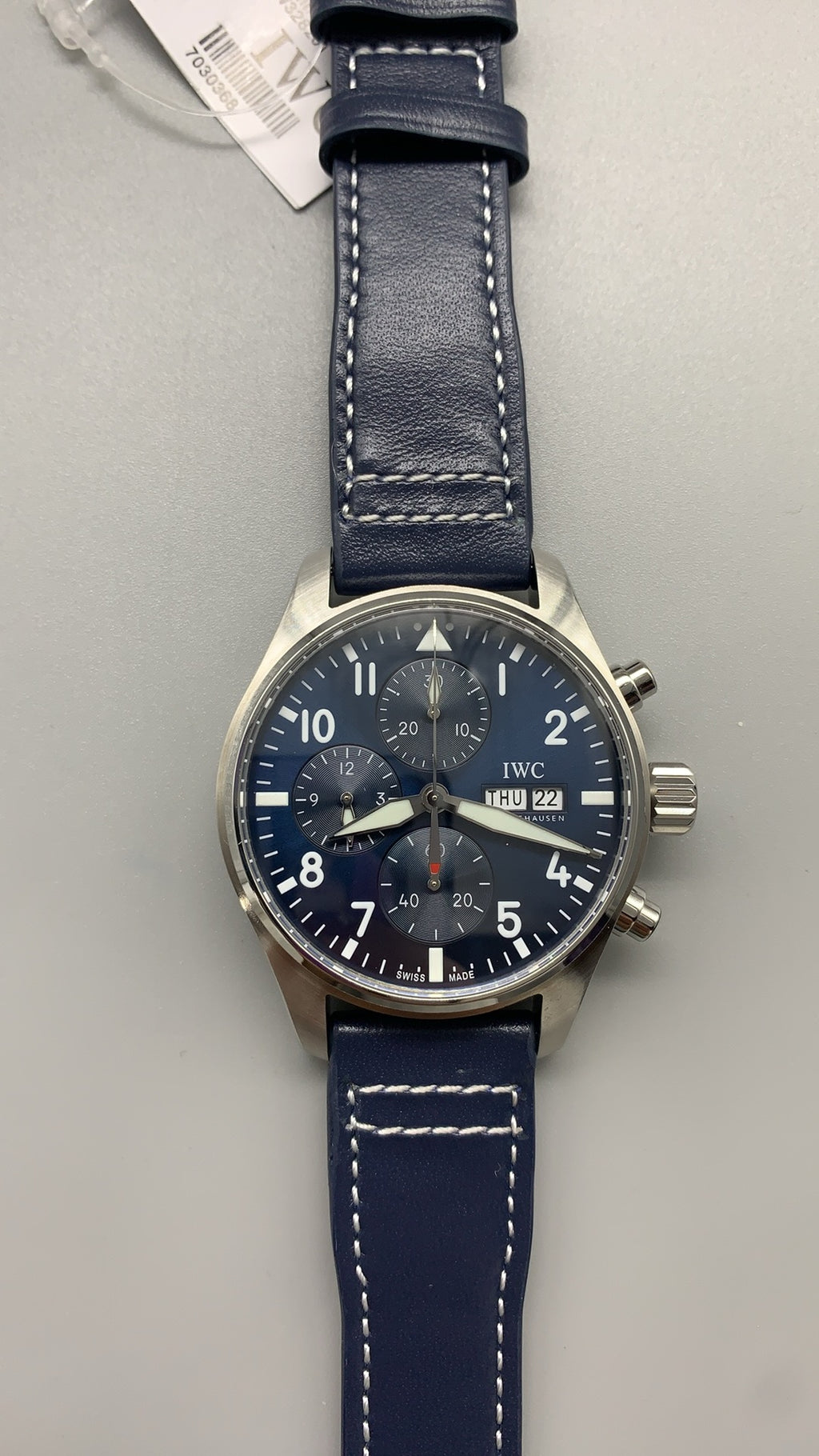 IWC Pilot’s Watch Chronograph | 41MM | หน้าปัดสีน้ำเงิน | สายหนังสีน้ำเงิน | กลไกอัตโนมัติ