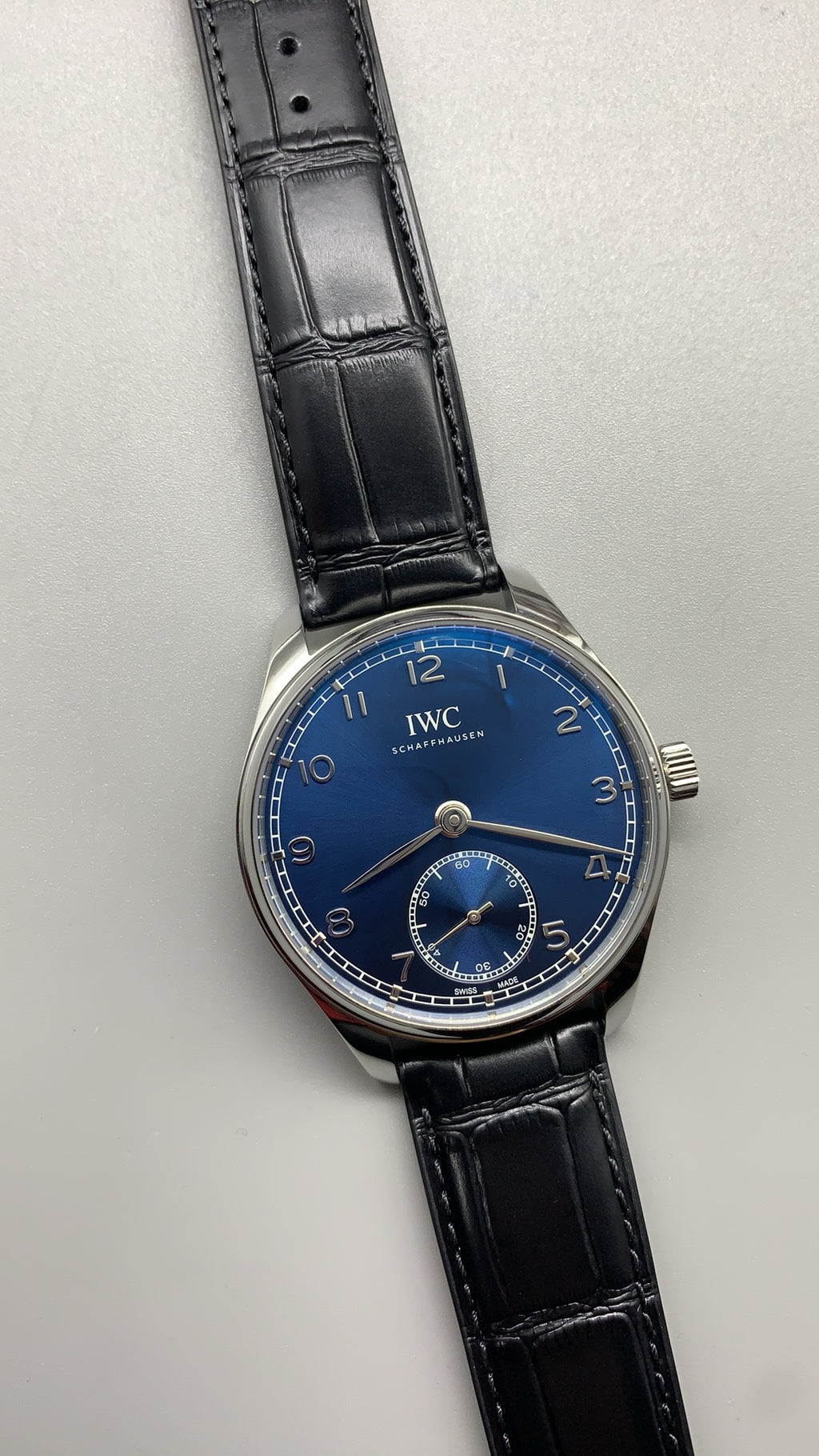 IWC Portugieser Automatic 7 Days | 42.3MM | หน้าปัดสีน้ำเงิน | สายหนังจระเข้ | กลไกอัตโนมัติ