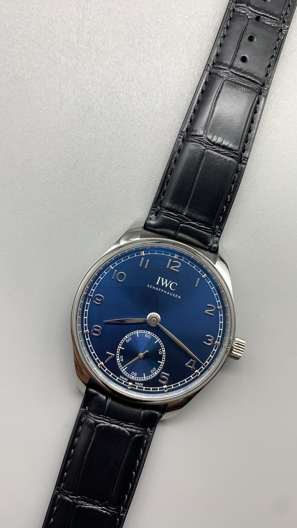 IWC Portugieser Automatic 7 Days | 42.3MM | หน้าปัดสีน้ำเงิน | สายหนังจระเข้ | กลไกอัตโนมัติ