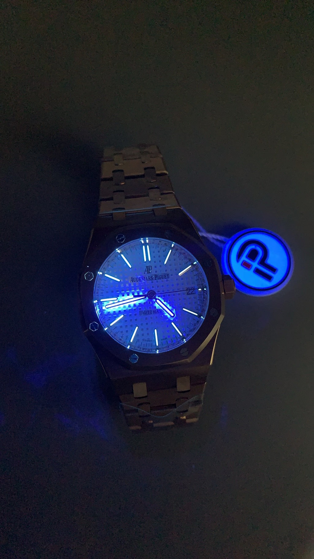 Audemars Piguet Royal Oak 15451 | 37MM | ตัวเรือนสแตนเลสสตีลเคลือบสีโรสโกลด์แบบ PVD | หน้าปัดสีขาวประดับเพชร | กลไกอัตโนมัติ Cal.3120