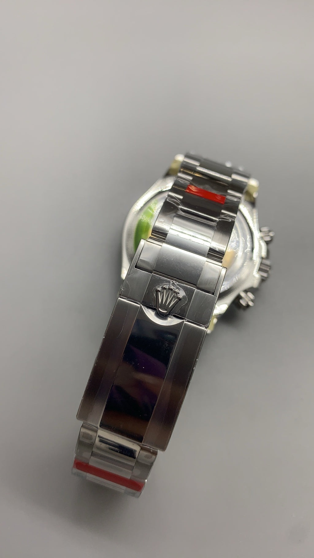 Rolex Daytona 40MM | หน้าปัดสีฟ้าน้ำแข็ง | ตัวเรือนสแตนเลสเคลือบสีแพลทินัม PVD | กลไกอัตโนมัติ Cal.4131