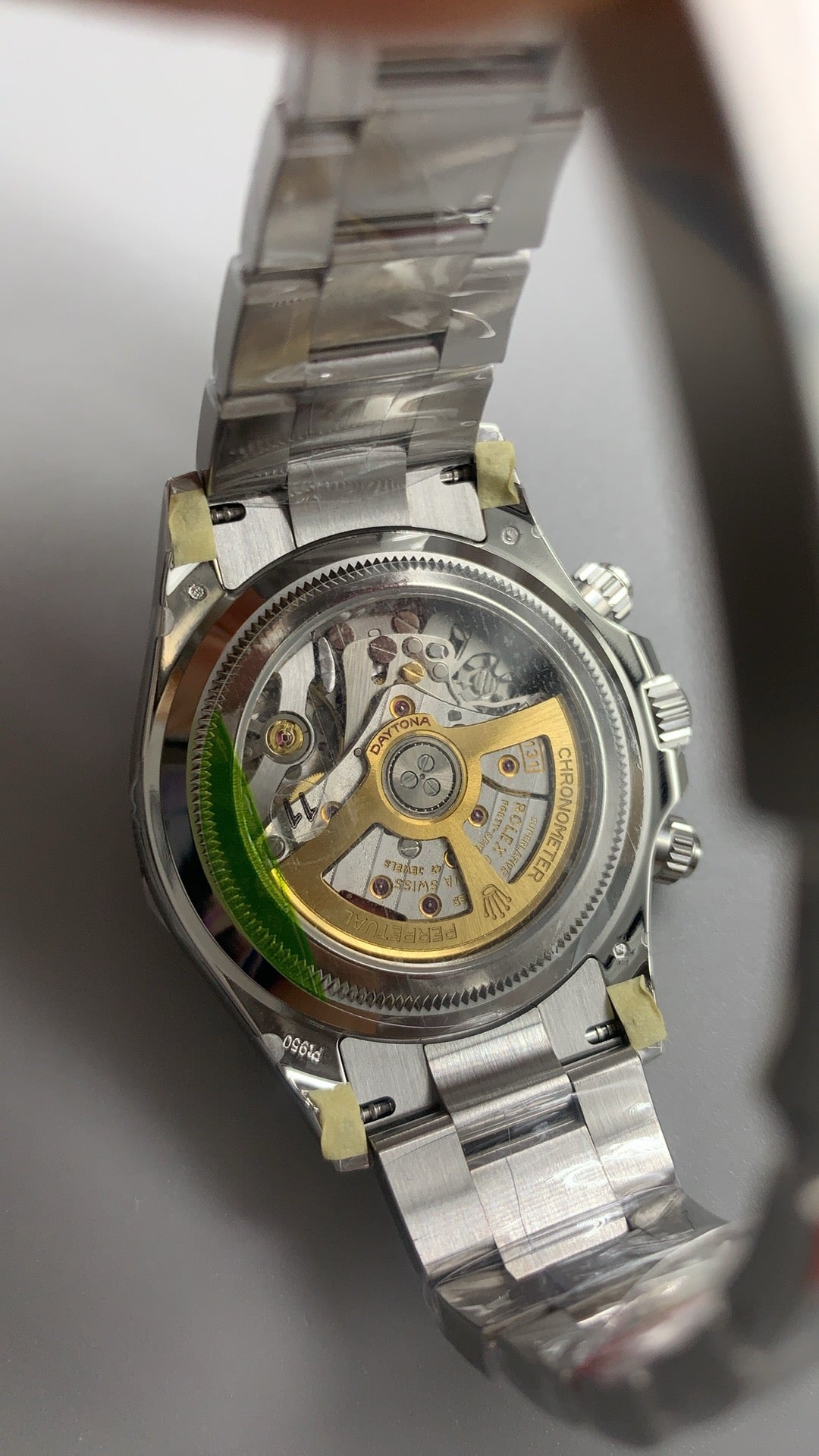 Rolex Daytona 40MM | หน้าปัดสีฟ้าน้ำแข็ง | ตัวเรือนสแตนเลสเคลือบสีแพลทินัม PVD | กลไกอัตโนมัติ Cal.4131