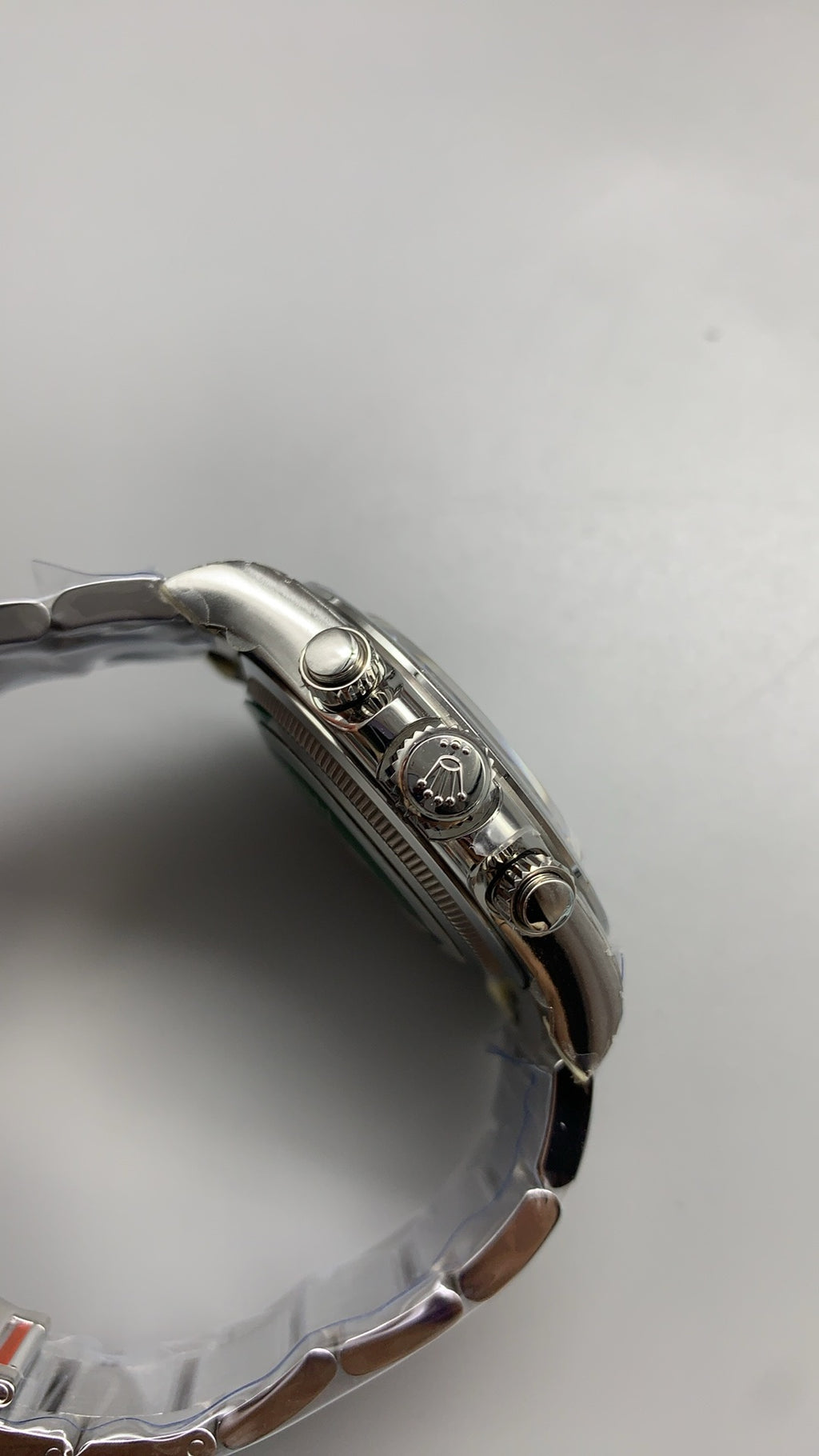 Rolex Daytona 40MM | หน้าปัดสีดำ | ตัวเรือนสแตนเลสเคลือบสีไวท์โกลด์ PVD | กลไกอัตโนมัติ Cal.4131