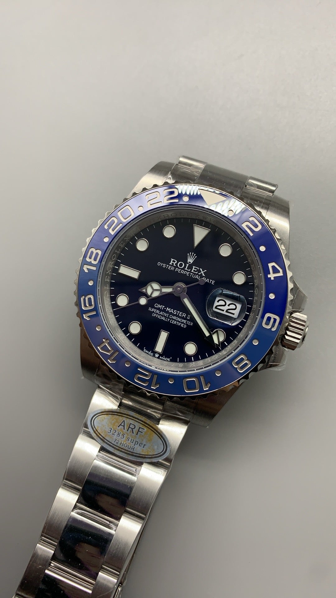 Rolex GMT-Master II 40MM | ขอบเซรามิกสีน้ำเงิน-แดง (บลูเบอร์รี่) | กลไกอัตโนมัติ Cal.3285