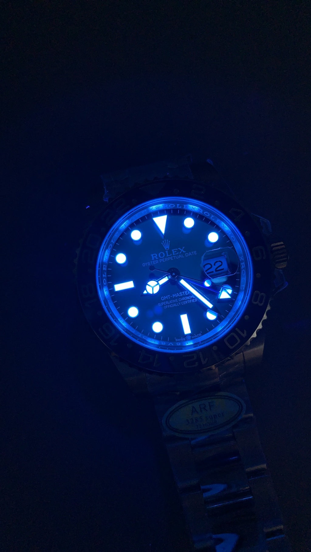 Rolex GMT-Master II 40MM | ขอบเซรามิกสีน้ำเงิน-แดง (บลูเบอร์รี่) | กลไกอัตโนมัติ Cal.3285