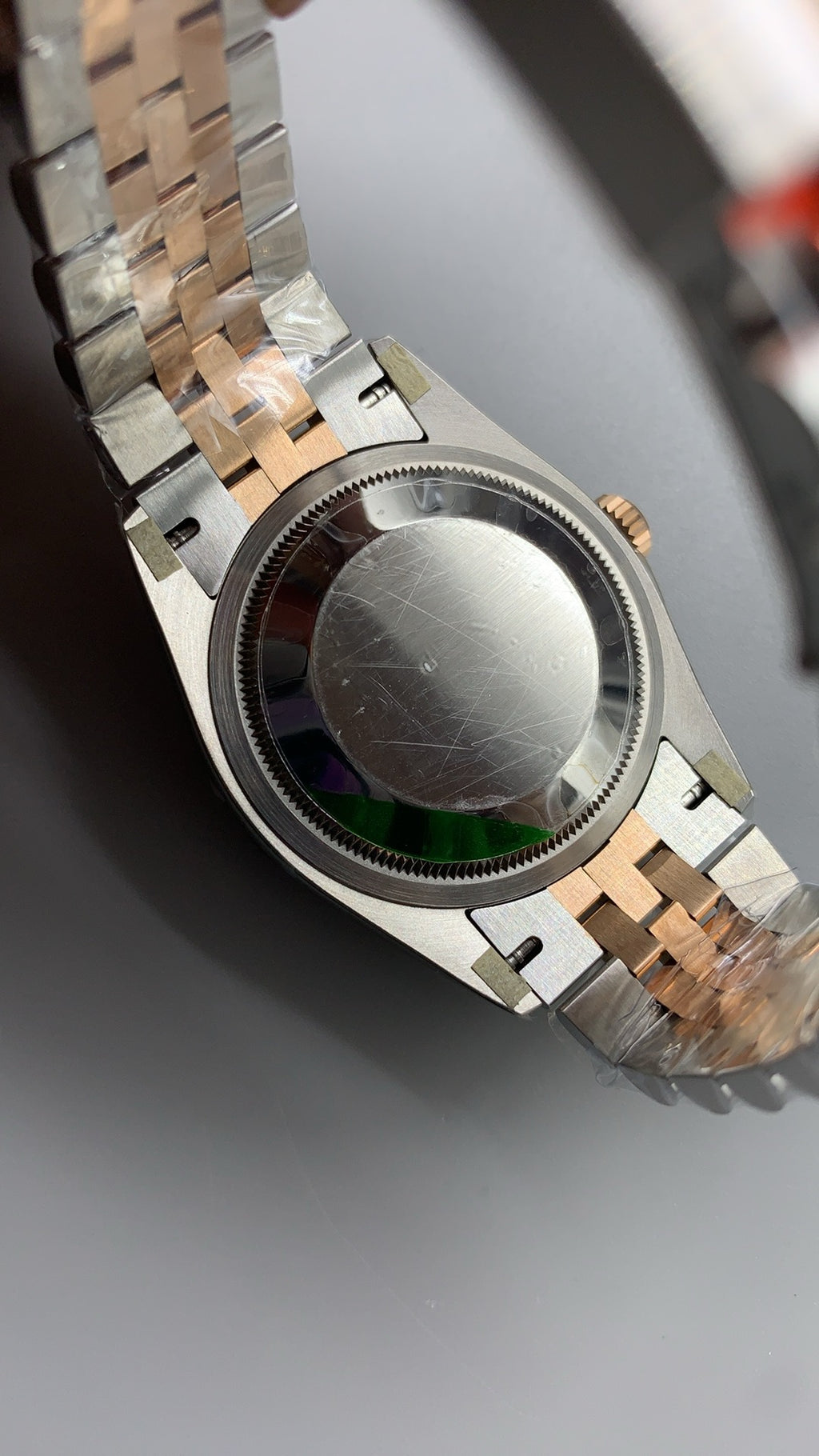 Rolex Datejust 36MM | หน้าปัดลายตาราง | ตัวเรือนสแตนเลสสลับเคลือบสีโรสโกลด์ PVD | กลไกอัตโนมัติ Cal.3235