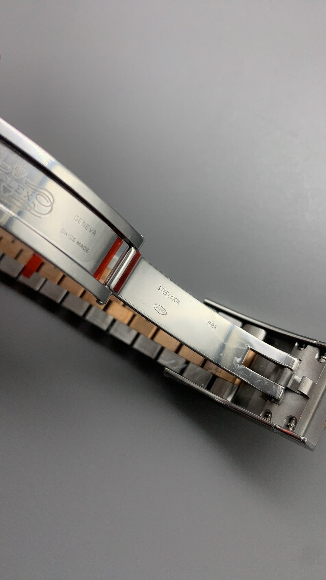 Rolex Datejust 36MM | หน้าปัดลายตาราง | ตัวเรือนสแตนเลสสลับเคลือบสีโรสโกลด์ PVD | กลไกอัตโนมัติ Cal.3235