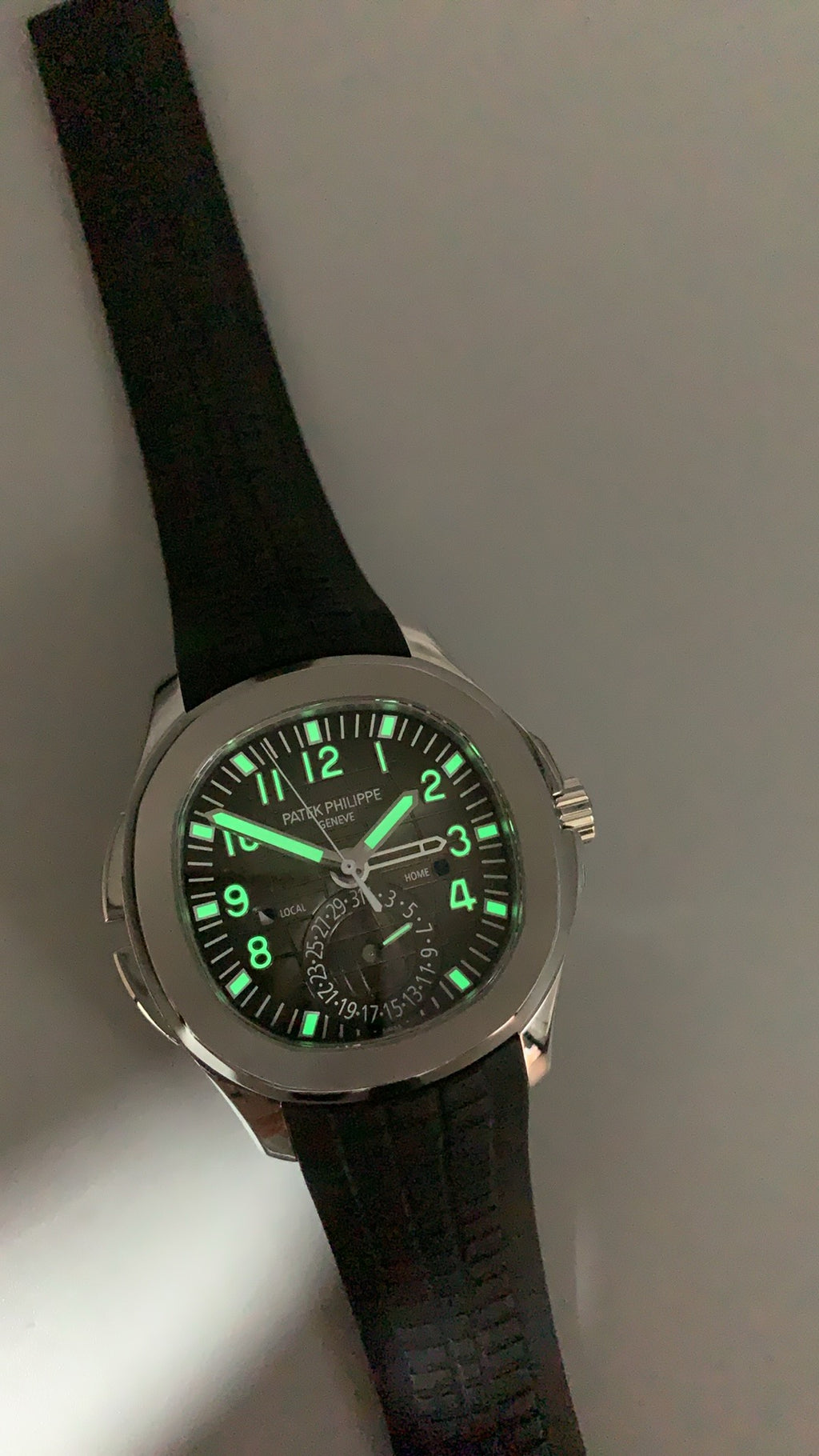 Patek Philippe Aquanaut 5164 | 40.8MM | หน้าปัดสีน้ำตาลเข้มลายตาราง | สายยางสีน้ำตาล | กลไกอัตโนมัติ Cal.324 S C