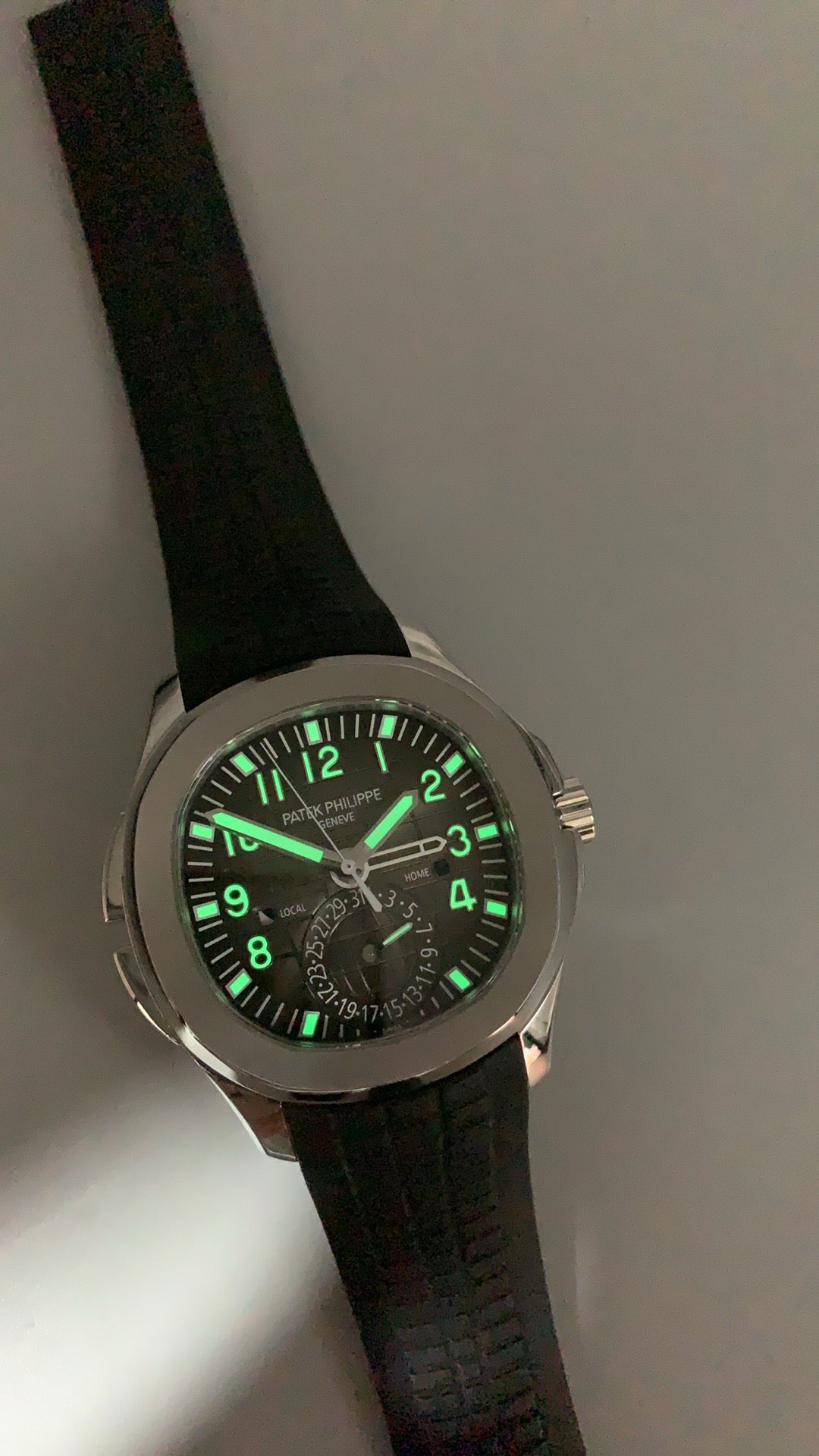 Patek Philippe Aquanaut 5164 | 40.8MM | หน้าปัดสีน้ำตาลเข้มลายตาราง | สายยางสีน้ำตาล | กลไกอัตโนมัติ Cal.324 S C