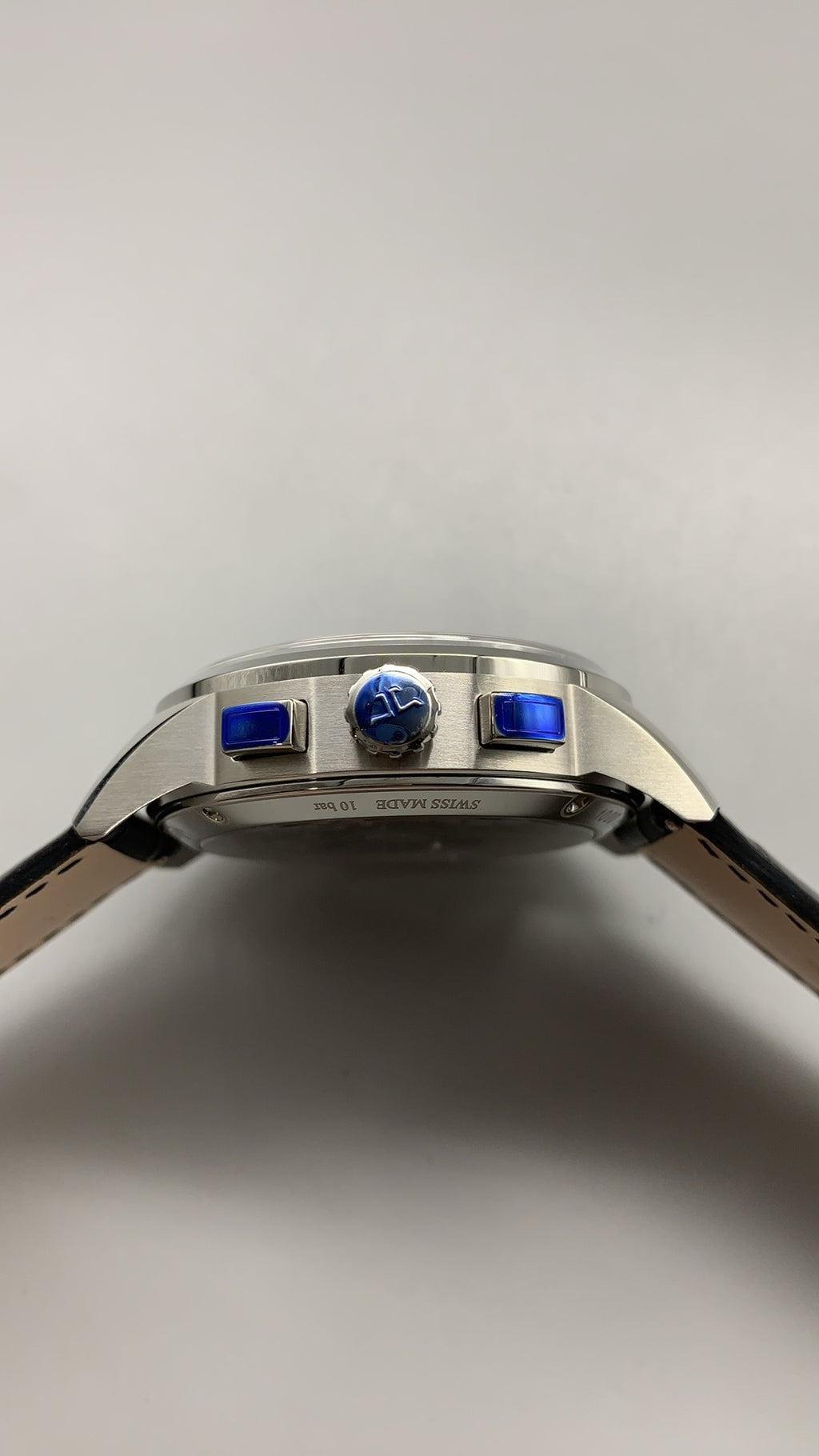 Jaeger-LeCoultre Polaris Chronograph WT | 44MM | Stainless Steel Case | Chronograph + World Time | Black Dial | Black Crocodile Leather Strap | Automatic Movement Cal.752A