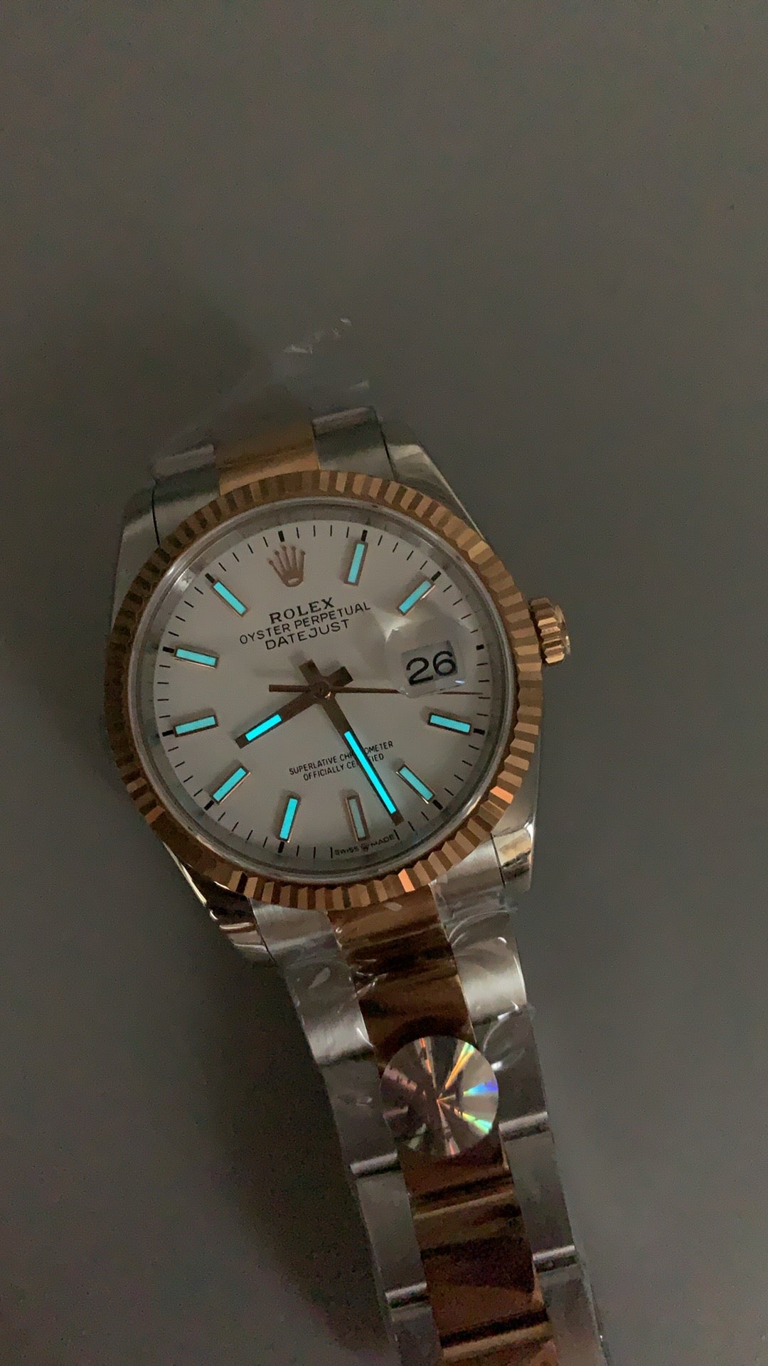 Rolex Datejust 36MM | ตัวเรือนสแตนเลสสลับเคลือบสีโรสโกลด์ PVD | กลไกอัตโนมัติ Cal.3235