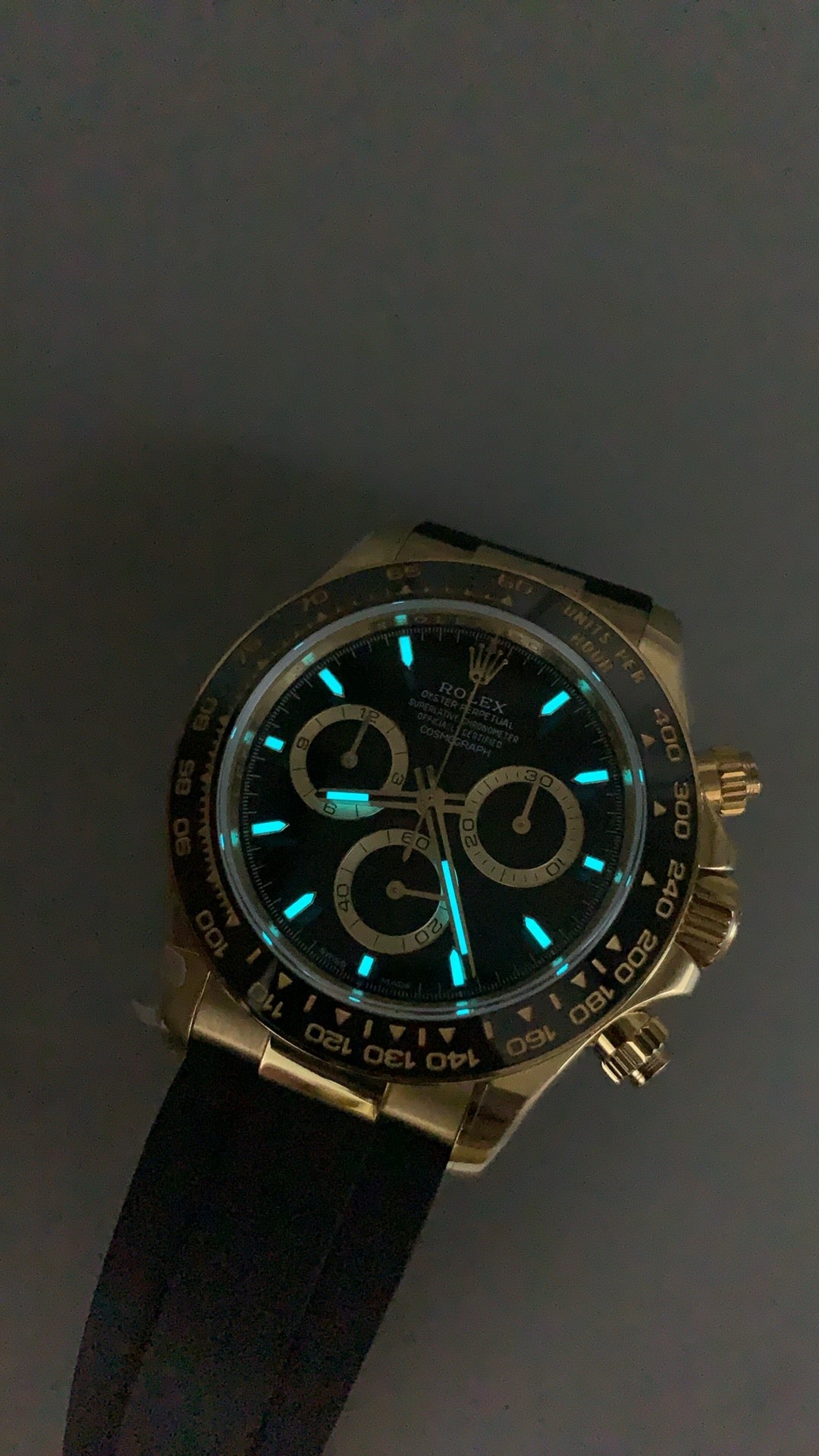 Rolex Daytona 40MM | หน้าปัดสีดำ | ตัวเรือนสแตนเลสเคลือบสีทอง PVD | กลไกอัตโนมัติ Cal.4131