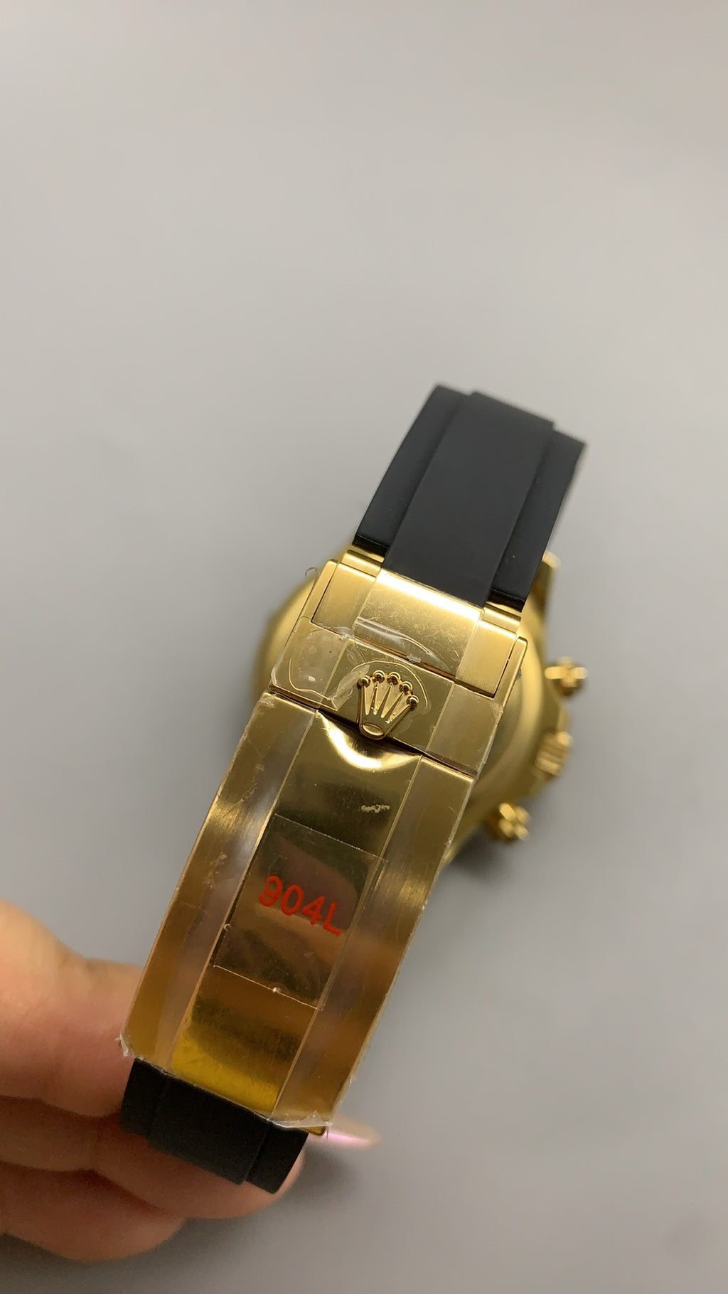 Rolex Daytona 40MM | หน้าปัดสีดำ | ตัวเรือนสแตนเลสเคลือบสีทอง PVD | กลไกอัตโนมัติ Cal.4131