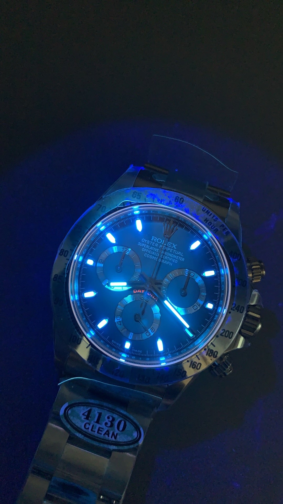 Rolex Daytona 40MM | หน้าปัดสีดำ | ตัวเรือนสแตนเลสสตีล | กลไกอัตโนมัติ Cal.4130