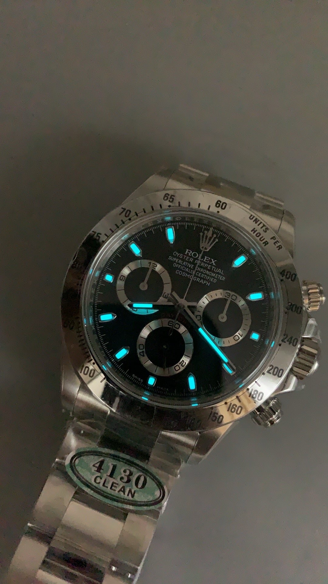 Rolex Daytona 40MM | หน้าปัดสีดำ | ตัวเรือนสแตนเลสสตีล | กลไกอัตโนมัติ Cal.4130