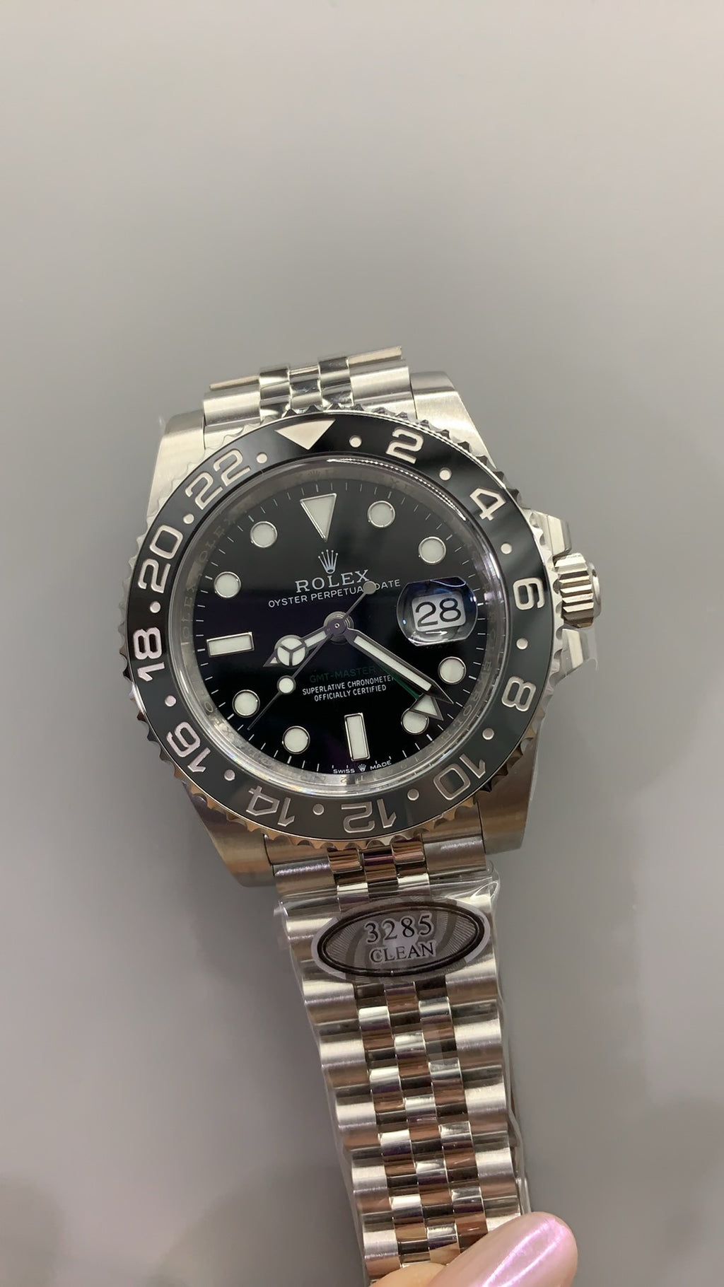 Rolex GMT-Master II 40MM | ขอบเซรามิกสีดำ-เทา (ขอบใหม่ล่าสุด) | กลไกอัตโนมัติ Cal.3285
