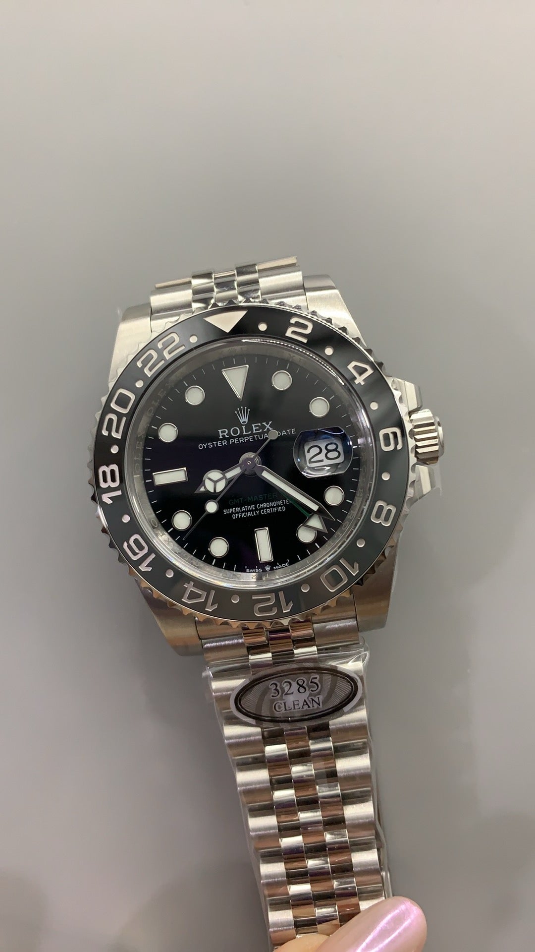 Rolex GMT-Master II 40MM | ขอบเซรามิกสีดำ-เทา (ขอบใหม่ล่าสุด) | กลไกอัตโนมัติ Cal.3285