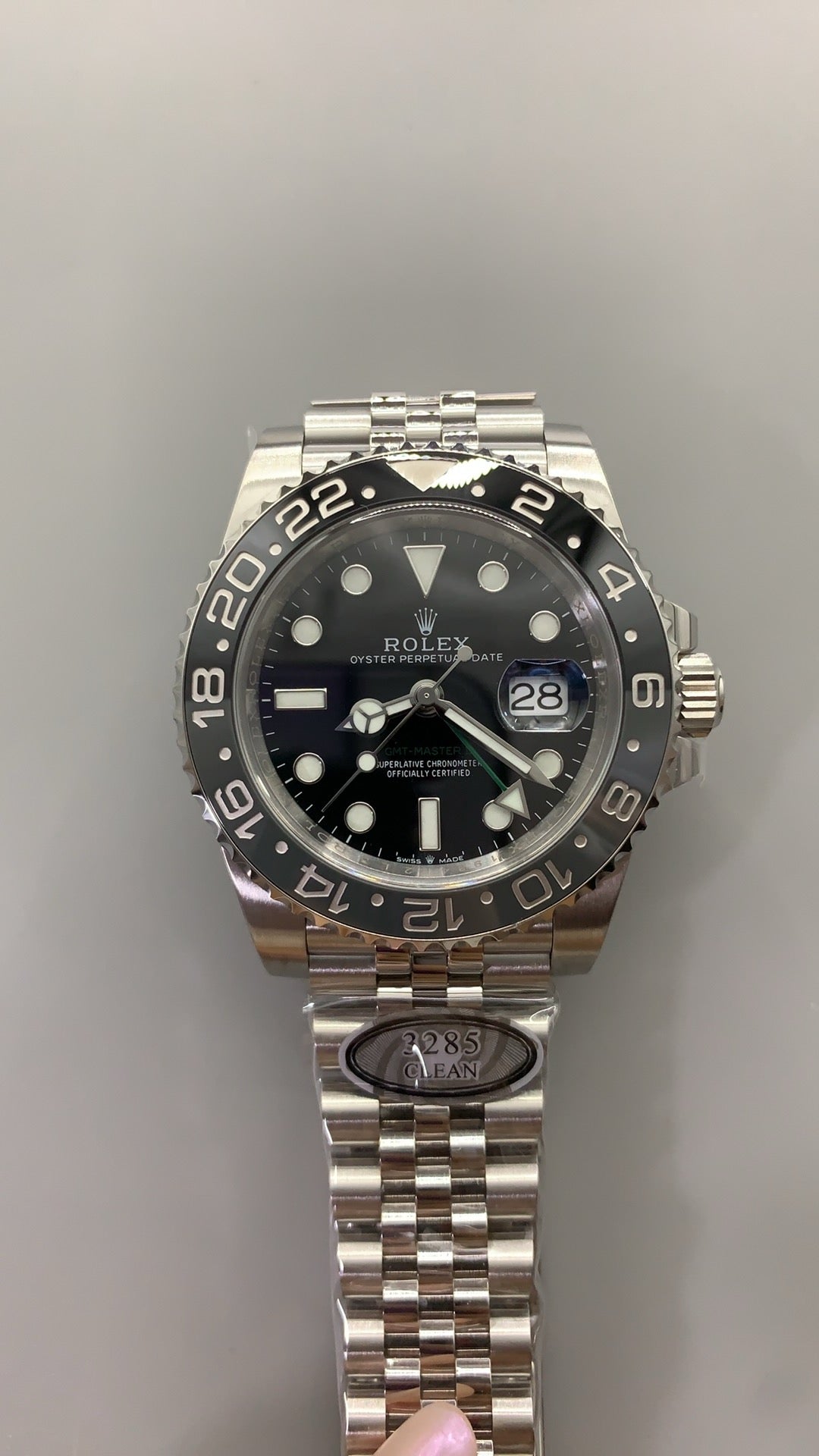 Rolex GMT-Master II 40MM | ขอบเซรามิกสีดำ-เทา (ขอบใหม่ล่าสุด) | กลไกอัตโนมัติ Cal.3285