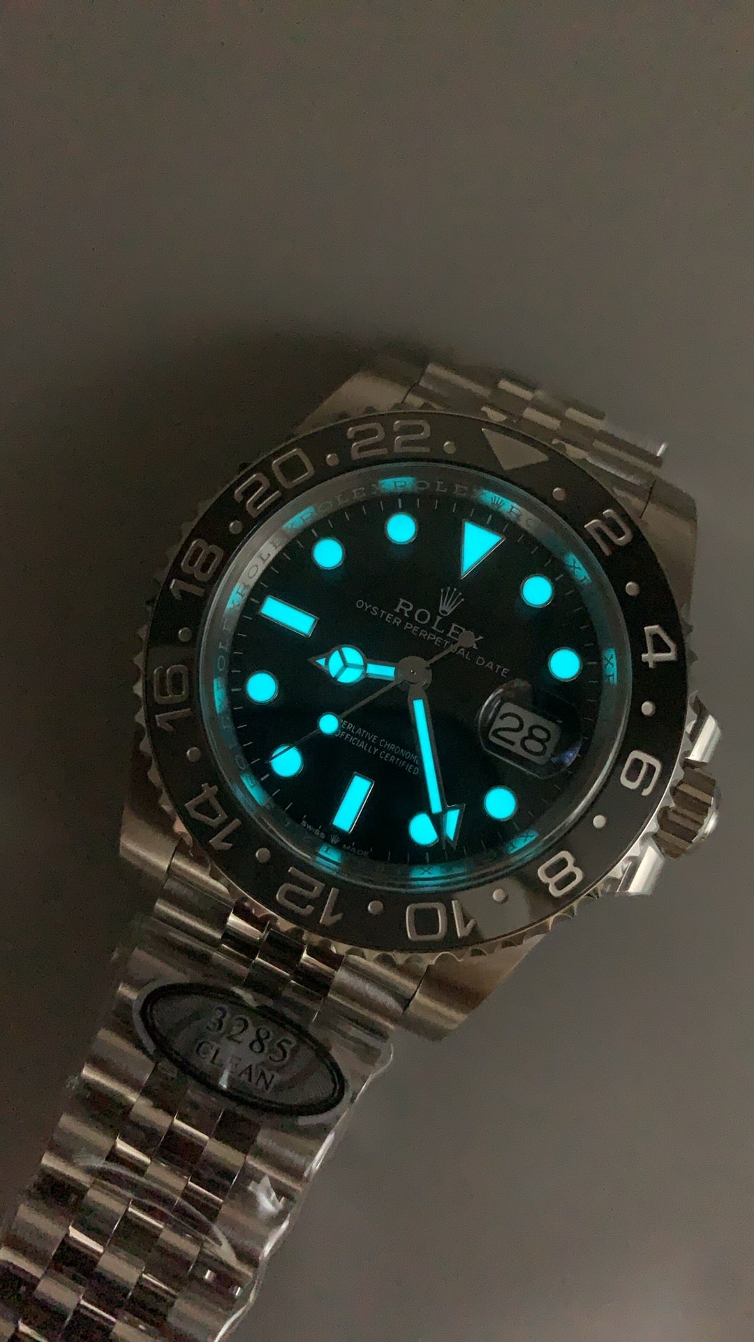 Rolex GMT-Master II 40MM | ขอบเซรามิกสีดำ-เทา (ขอบใหม่ล่าสุด) | กลไกอัตโนมัติ Cal.3285