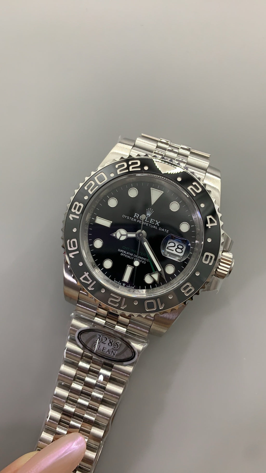 Rolex GMT-Master II 40MM | ขอบเซรามิกสีดำ-เทา (ขอบใหม่ล่าสุด) | กลไกอัตโนมัติ Cal.3285