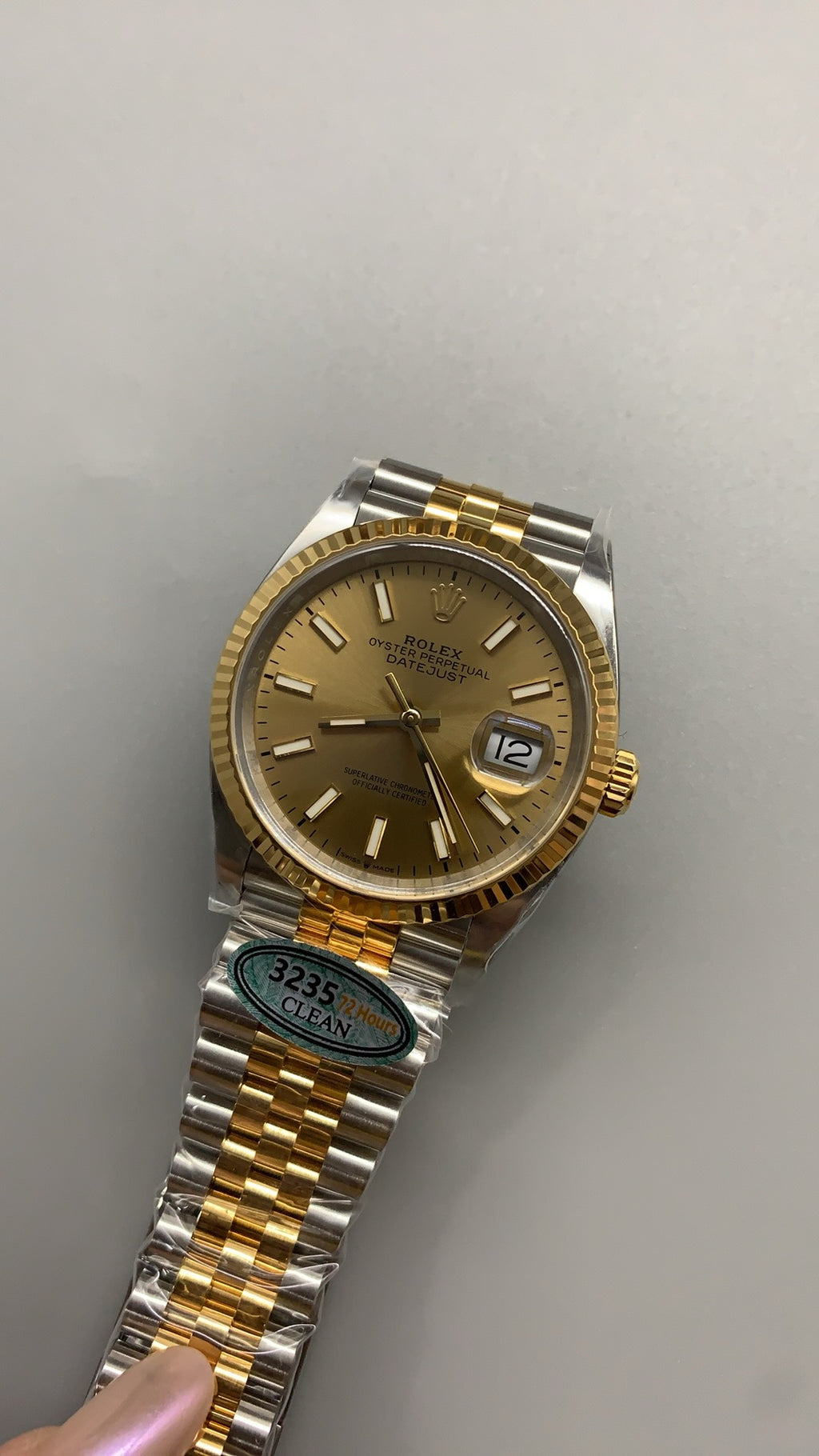 Rolex Datejust 36MM | ตัวเรือนสแตนเลสสลับเคลือบสีทอง PVD | กลไกอัตโนมัติ Cal.3235