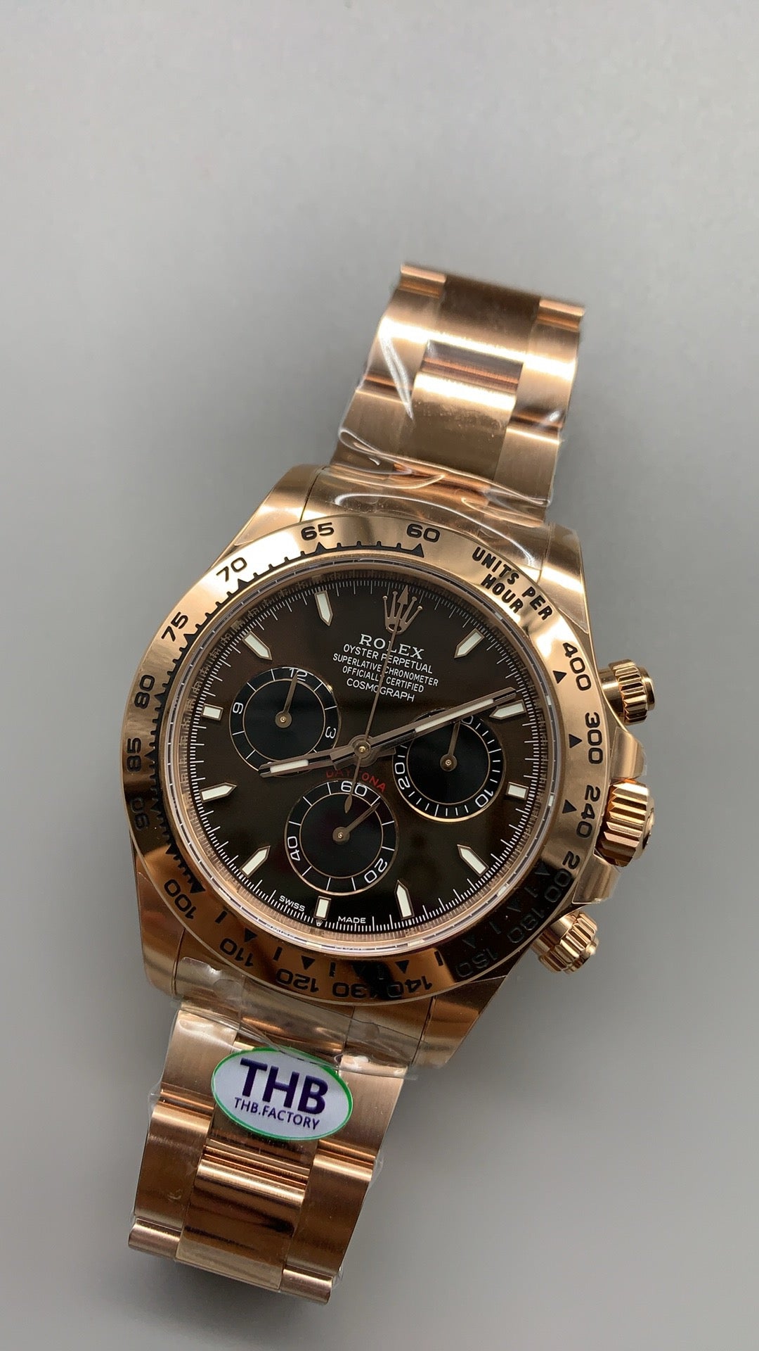 Rolex Daytona 40MM | หน้าปัดสีน้ำตาล (คาปูชิโน่) | ตัวเรือนสแตนเลสเคลือบสีโรสโกลด์ PVD