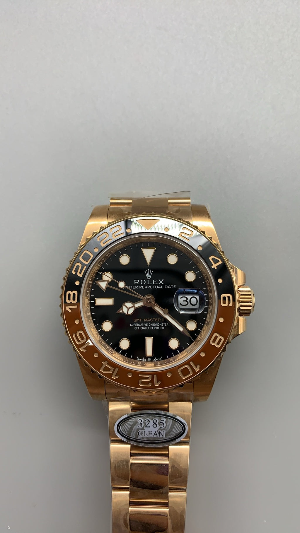 Rolex GMT-Master II 40MM | ตัวเรือนสแตนเลสเคลือบสีโรสโกลด์ PVD | กลไกอัตโนมัติ Cal.3285