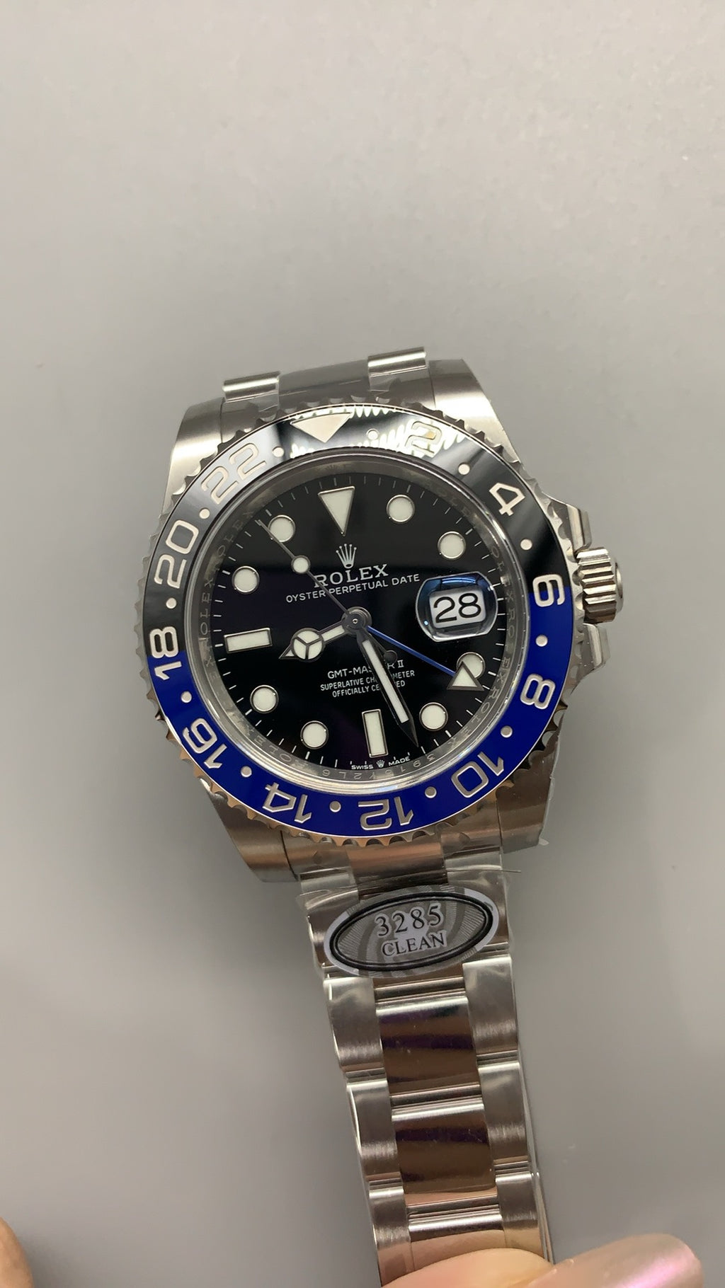Rolex GMT-Master II 40MM | รุ่นคลาสสิก ขอบเซรามิกสีดำ | กลไกอัตโนมัติ Cal.3285
