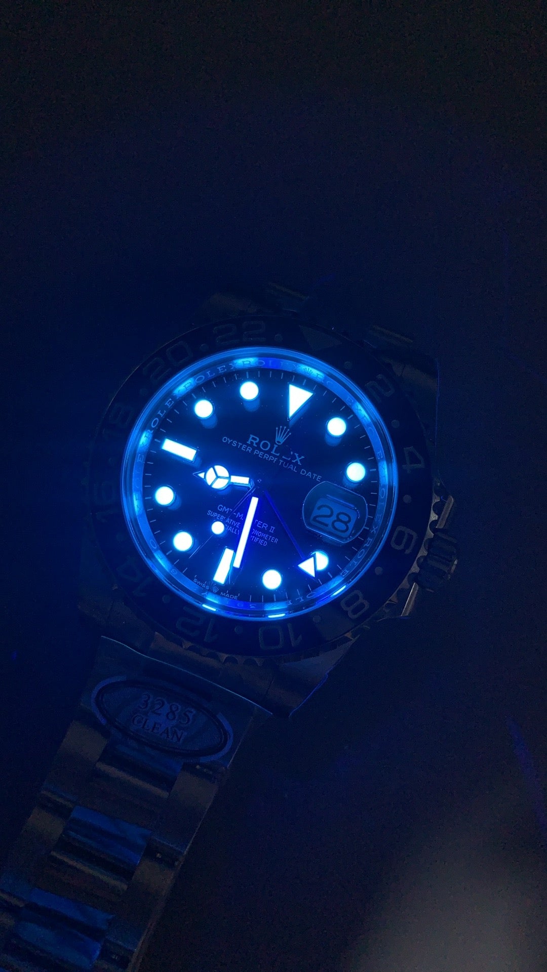 Rolex GMT-Master II 40MM | รุ่นคลาสสิก ขอบเซรามิกสีดำ | กลไกอัตโนมัติ Cal.3285