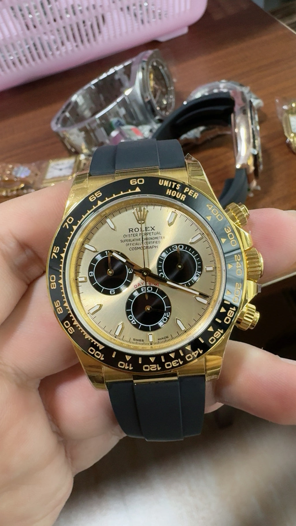 Rolex Daytona 40MM | Gold dial | Gold PVD plated stainless steel case