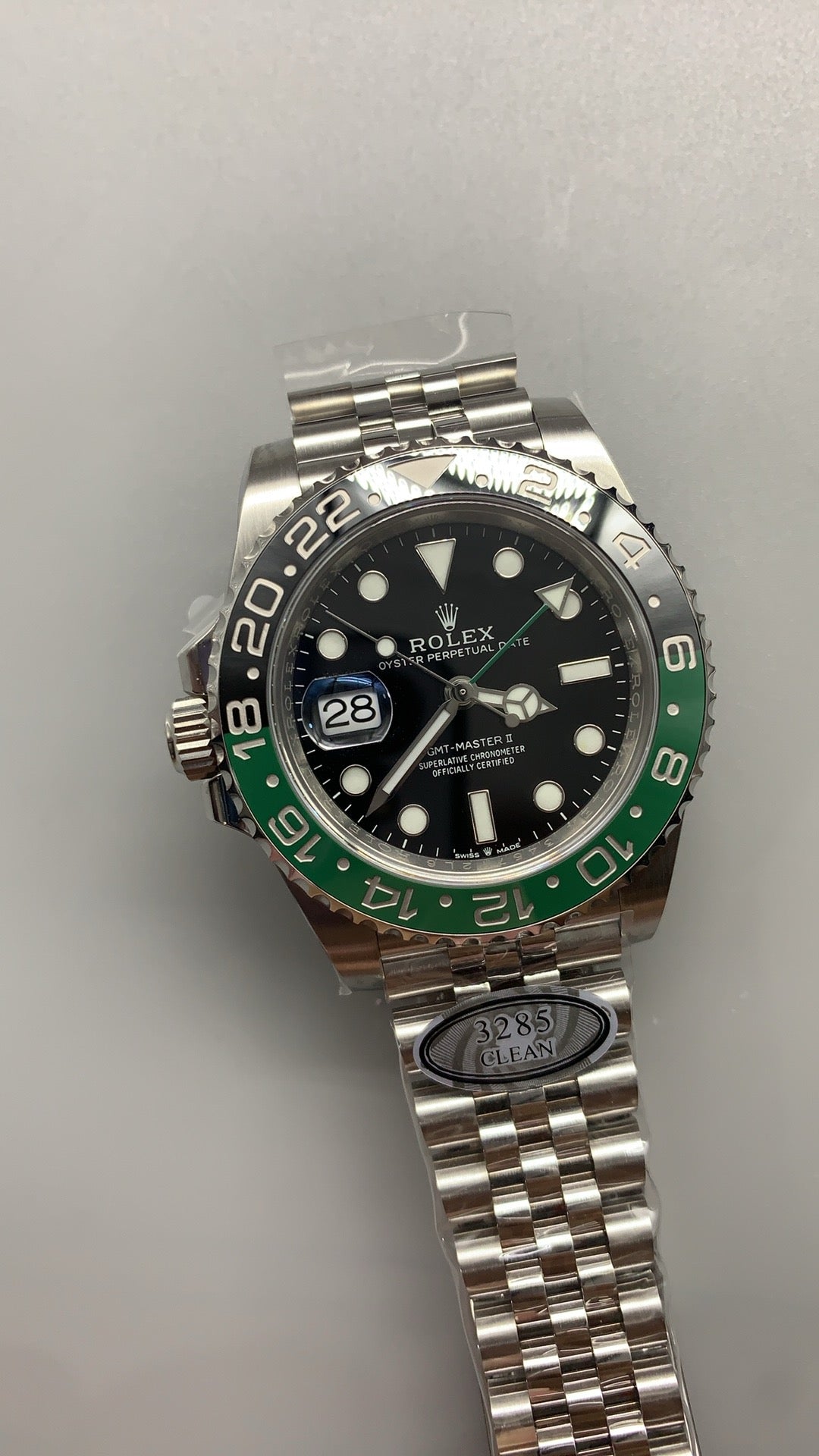 Rolex GMT-Master II 40MM | ขอบเซรามิกสีเขียว-ดำ (สไปร์ท) | กลไกอัตโนมัติ Cal.3285