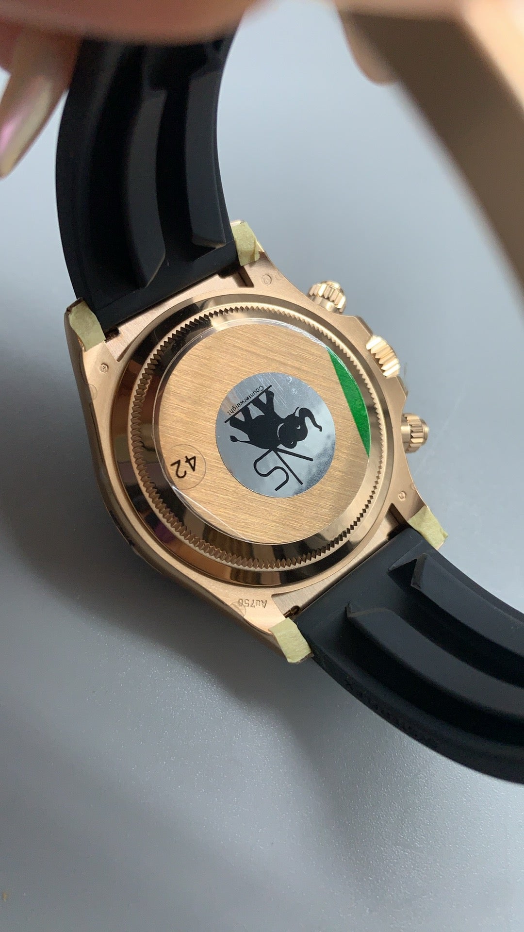 Rolex Daytona 40MM | หน้าปัดสีดำ ประดับเพชร | ตัวเรือนสแตนเลสเคลือบสีโรสโกลด์ PVD