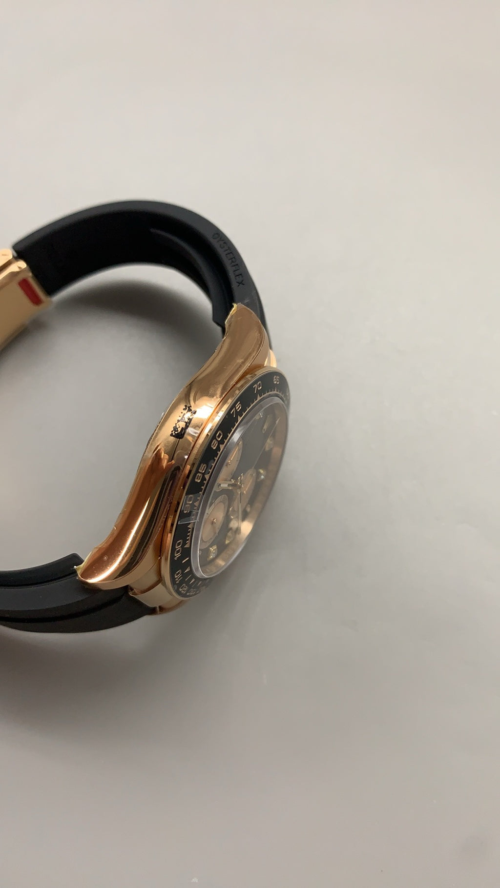 Rolex Daytona 40MM | หน้าปัดสีดำ ประดับเพชร | ตัวเรือนสแตนเลสเคลือบสีโรสโกลด์ PVD