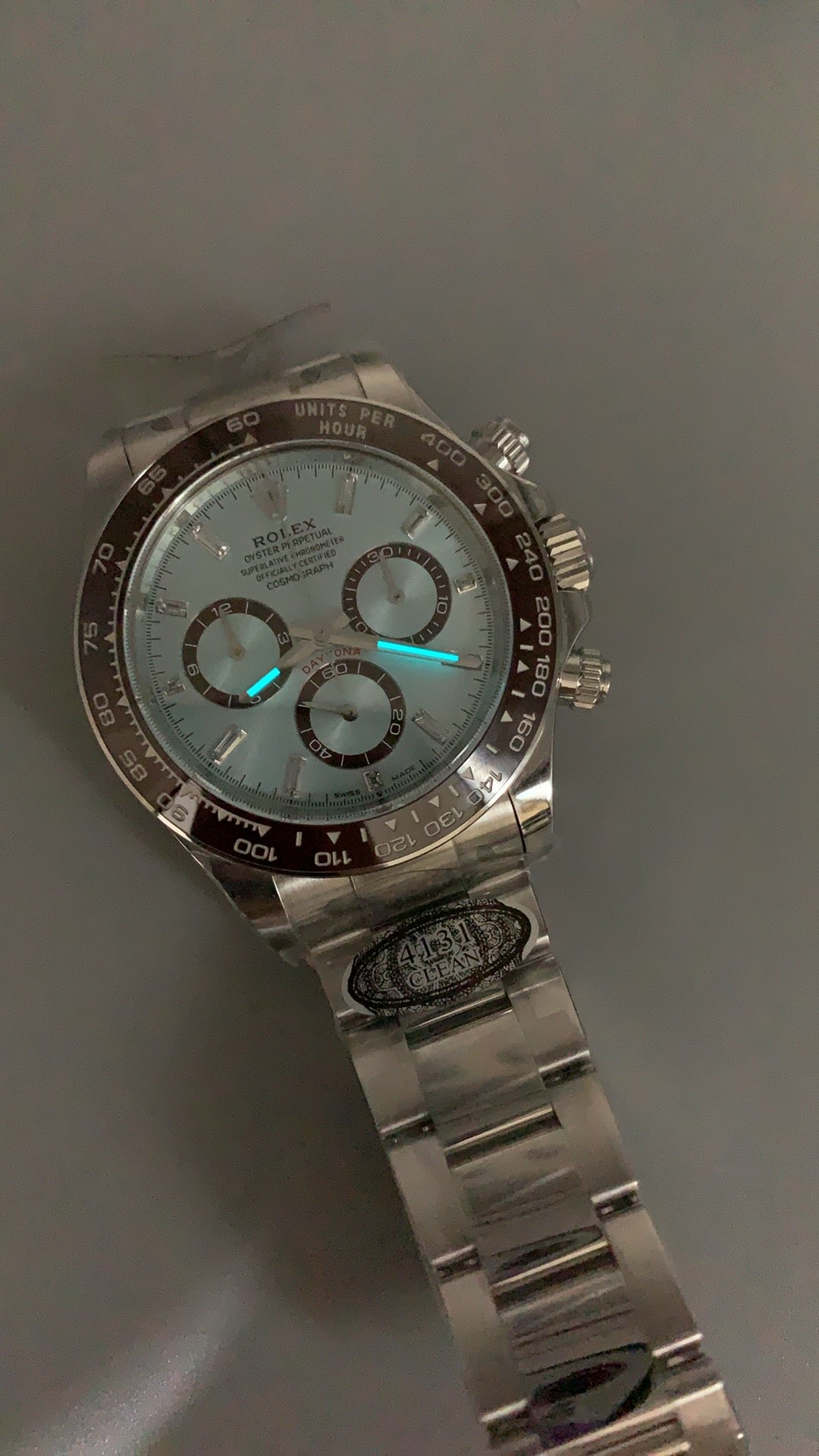 Rolex Daytona 40MM | หน้าปัดสีฟ้าน้ำแข็ง (Ice Blue) | กลไกอัตโนมัติ Cal.4131