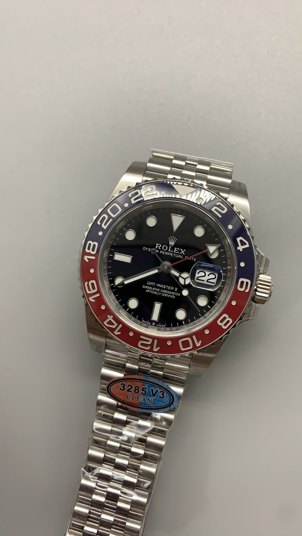 Rolex GMT-Master II 40MM | ขอบเซรามิกสีแดง-ดำ (โค้ก) | กลไกอัตโนมัติ Cal.3285