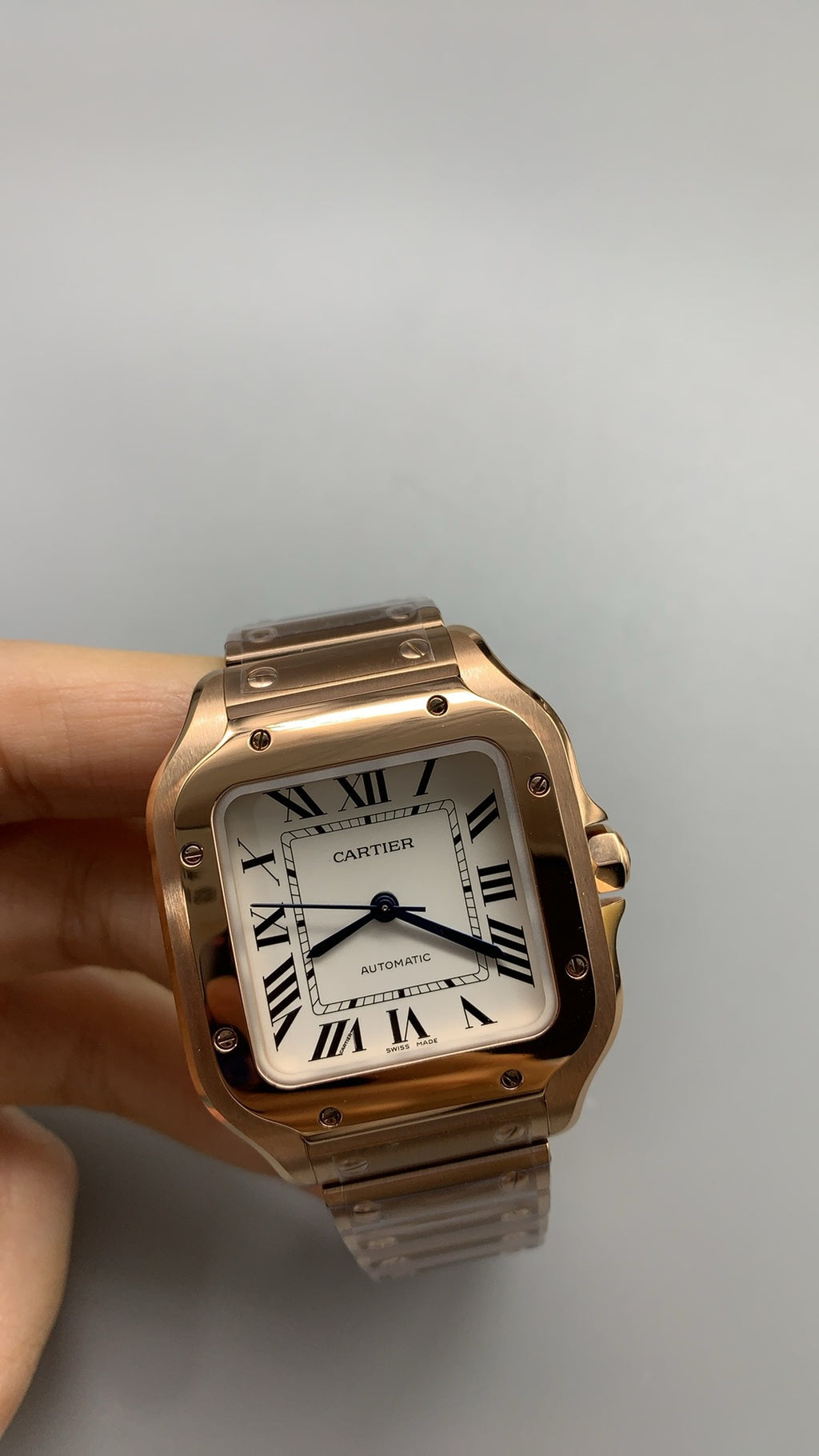 Cartier Santos de Cartier | ขนาด 35 มม. (Medium) | สีโรสโกลด์ ทั้งเรือน | อัตโนมัติ