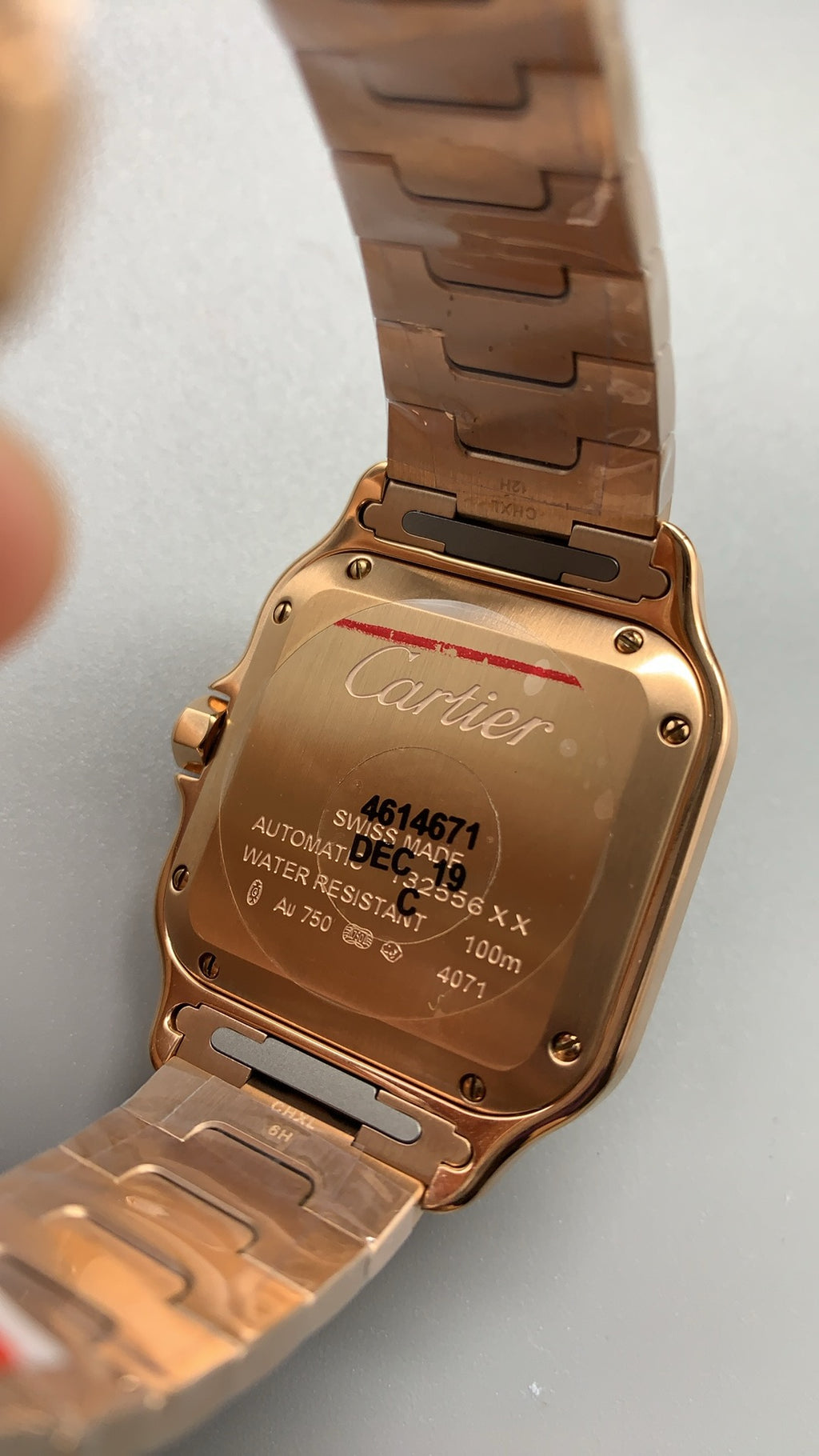 Cartier Santos de Cartier | ขนาด 35 มม. (Medium) | สีโรสโกลด์ ทั้งเรือน | อัตโนมัติ