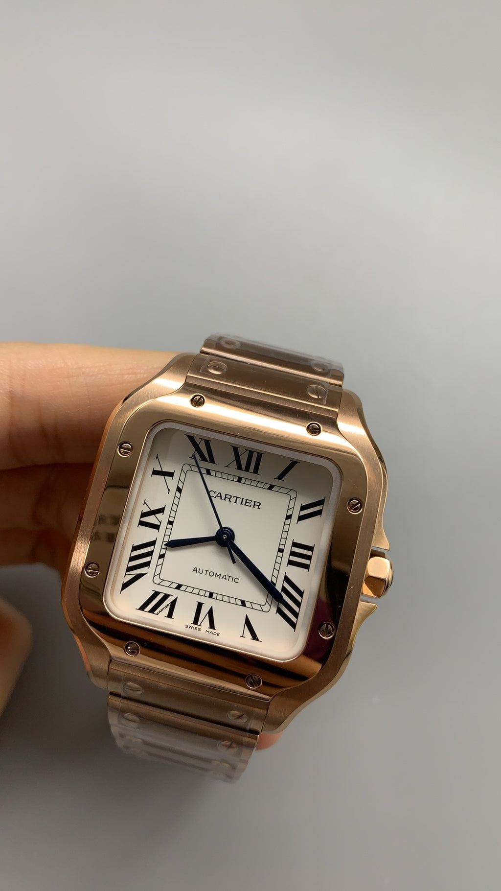 Cartier Santos de Cartier | ขนาด 35 มม. (Medium) | สีโรสโกลด์ ทั้งเรือน | อัตโนมัติ