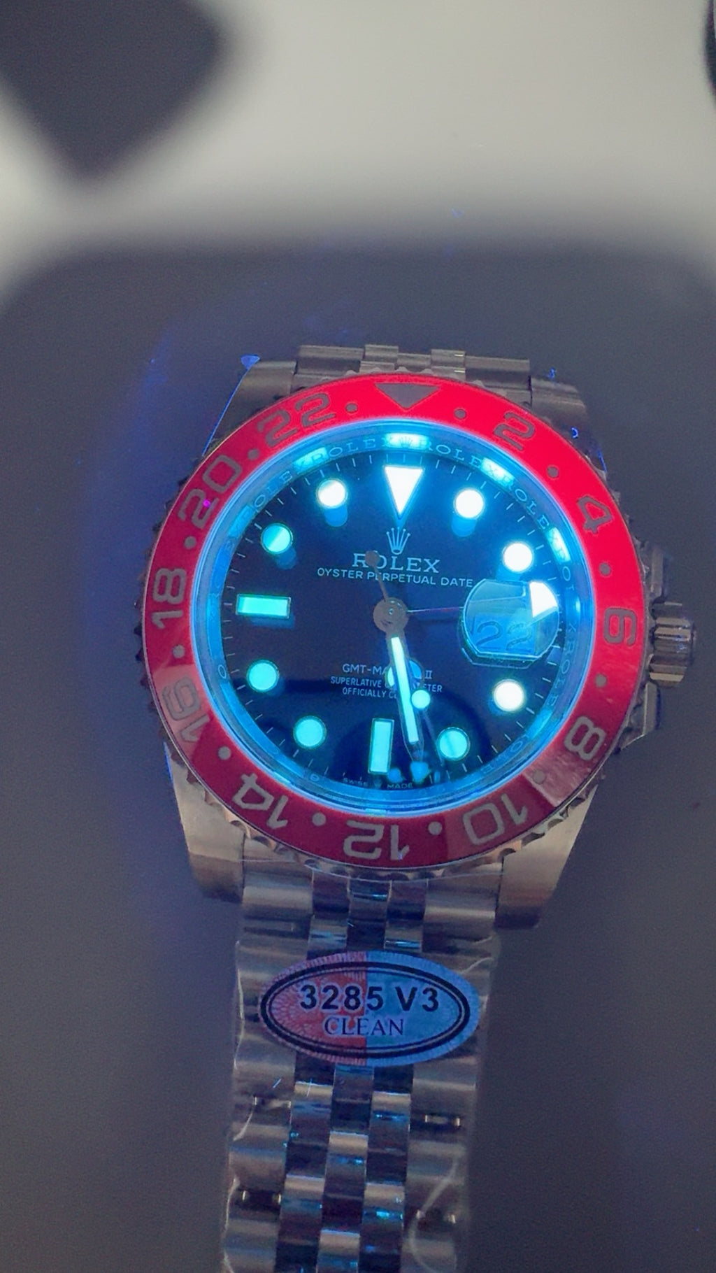 Rolex GMT-Master II 40MM | ขอบเซรามิกสีแดง-ดำ (โค้ก) | กลไกอัตโนมัติ Cal.3285