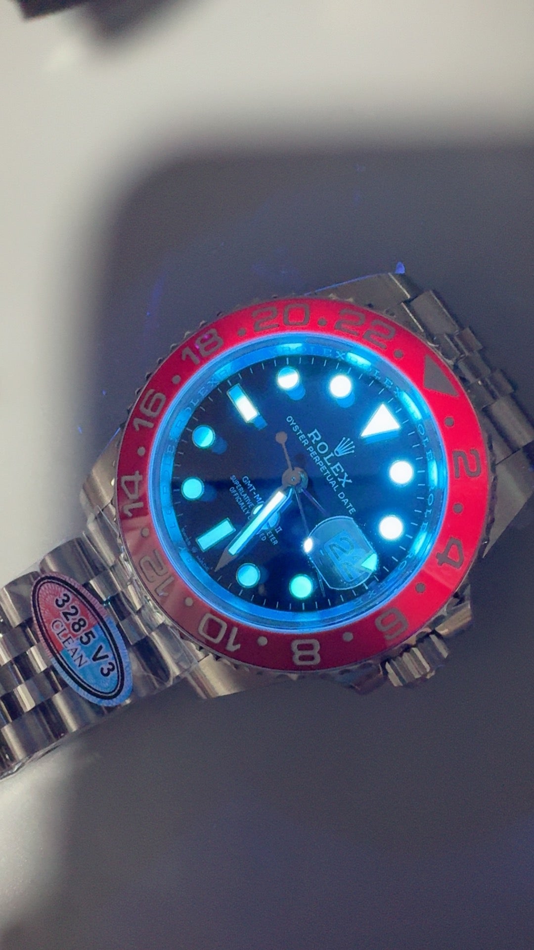 Rolex GMT-Master II 40MM | ขอบเซรามิกสีแดง-ดำ (โค้ก) | กลไกอัตโนมัติ Cal.3285