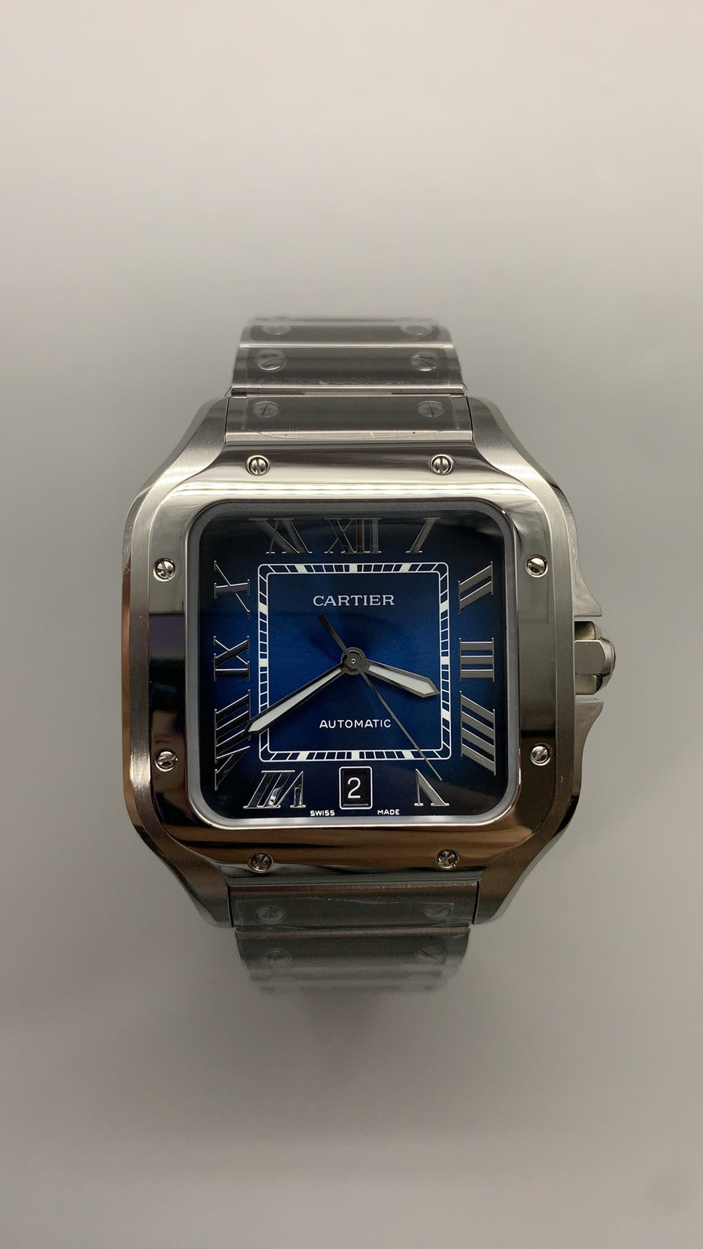 Cartier Santos de Cartier | ขนาด 40 มม. (Large) | หน้าปัดสีน้ำเงิน | อัตโนมัติ
