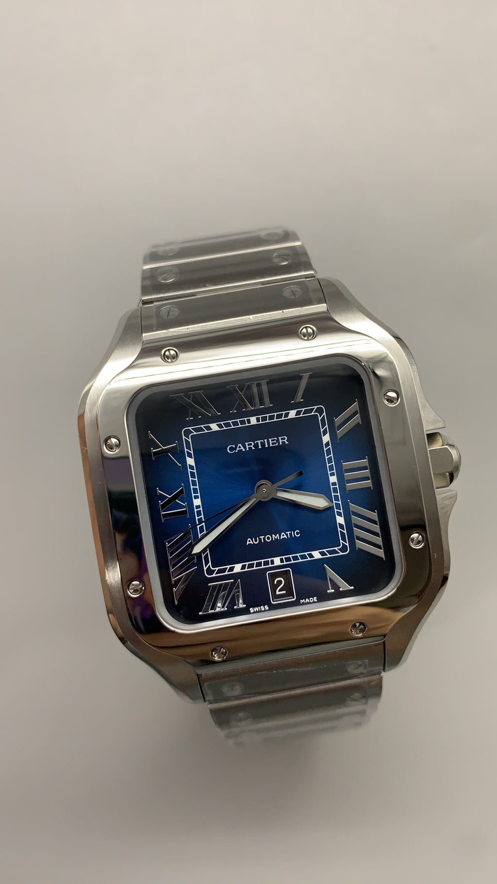 Cartier Santos de Cartier | ขนาด 40 มม. (Large) | หน้าปัดสีน้ำเงิน | อัตโนมัติ