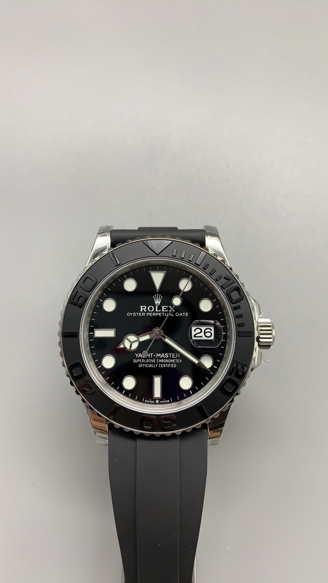 Rolex Yacht-Master 42MM | หน้าปัดสีเทา | ตัวเรือนสแตนเลสเคลือบสีไวท์โกลด์ PVD