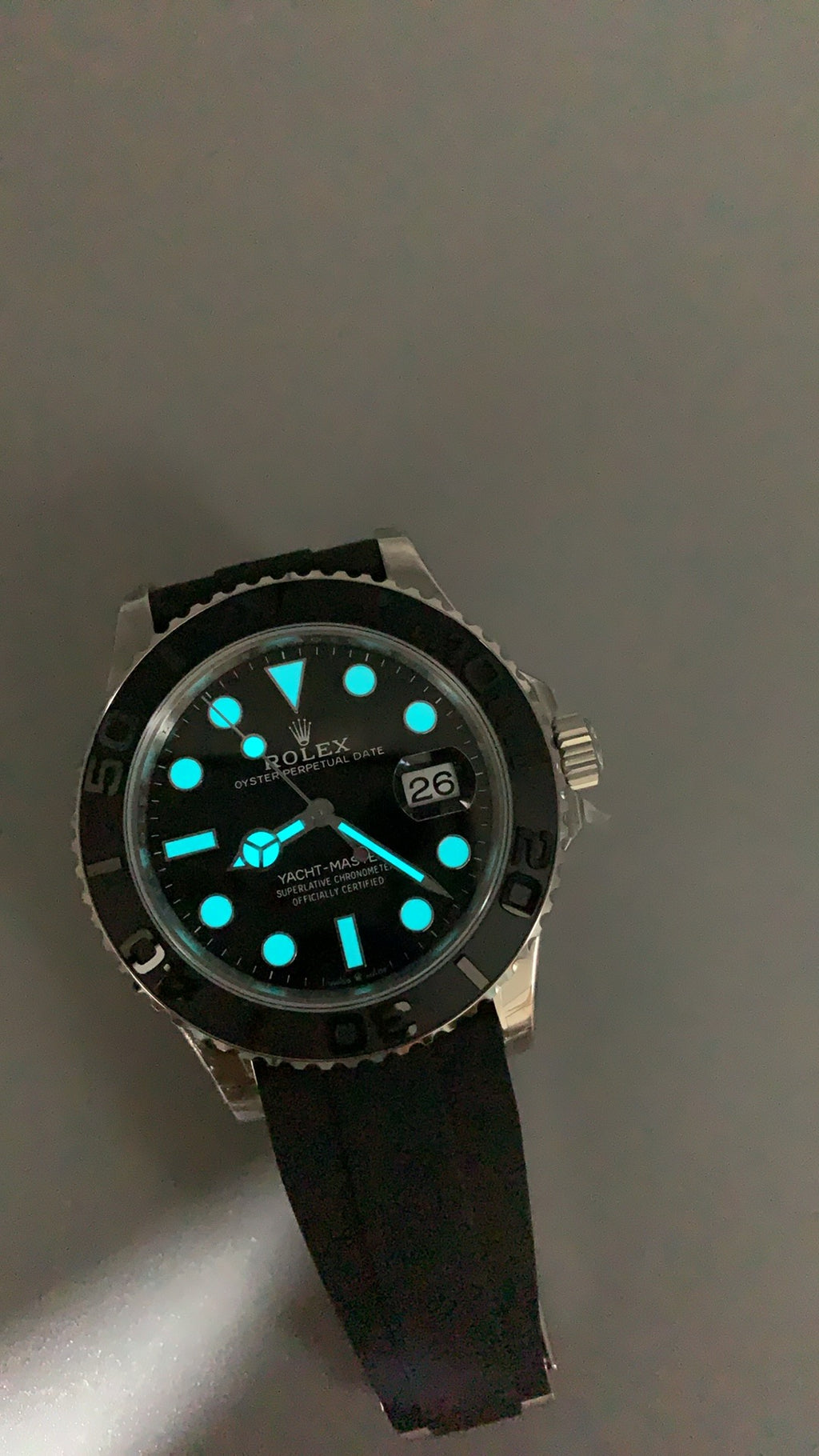 Rolex Yacht-Master 42MM | หน้าปัดสีเทา | ตัวเรือนสแตนเลสเคลือบสีไวท์โกลด์ PVD