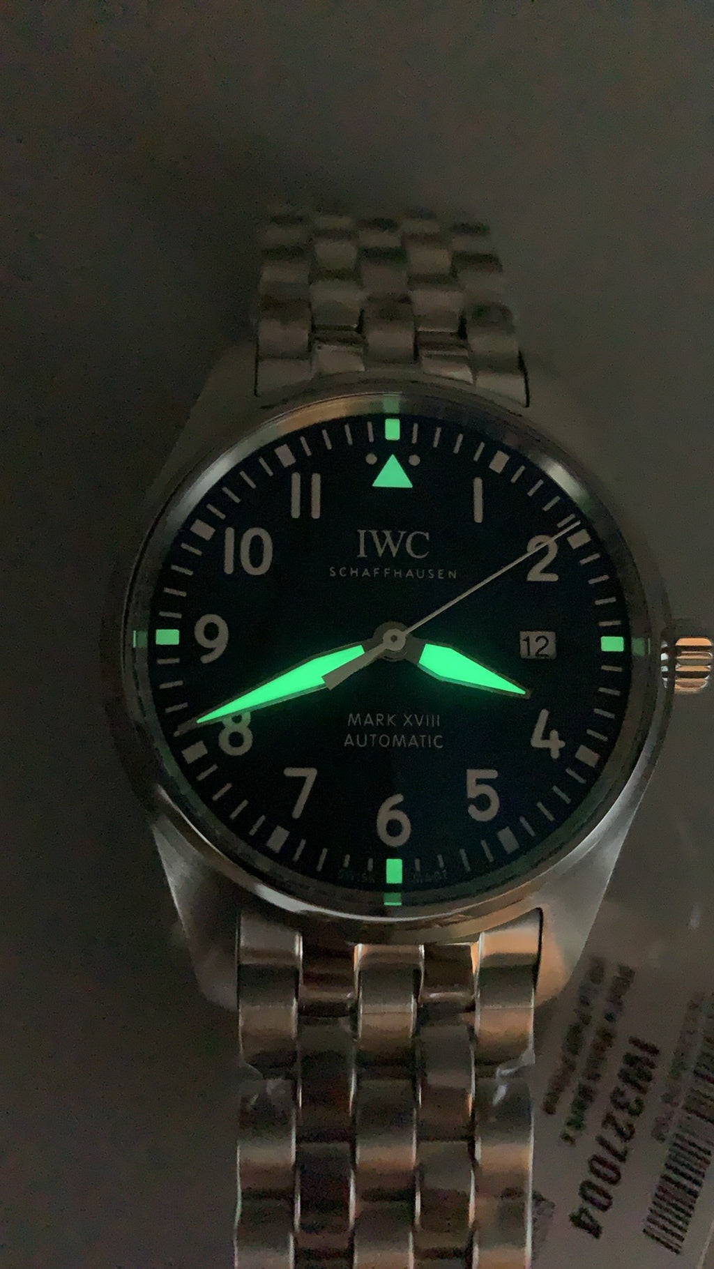 IWC Pilot's Watch Mark XVIII | 40MM | ตัวเรือนสแตนเลสสตีล | ฟังก์ชันวันที่ | หน้าปัดสีดำ | สายหนังวัวสีดำ | กลไกอัตโนมัติ Cal.35111